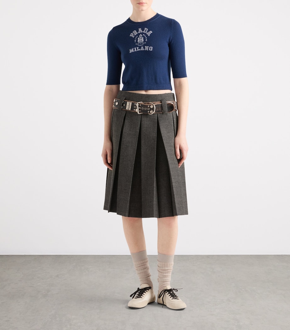 Cashmere Logo Sweater F057L Image 2