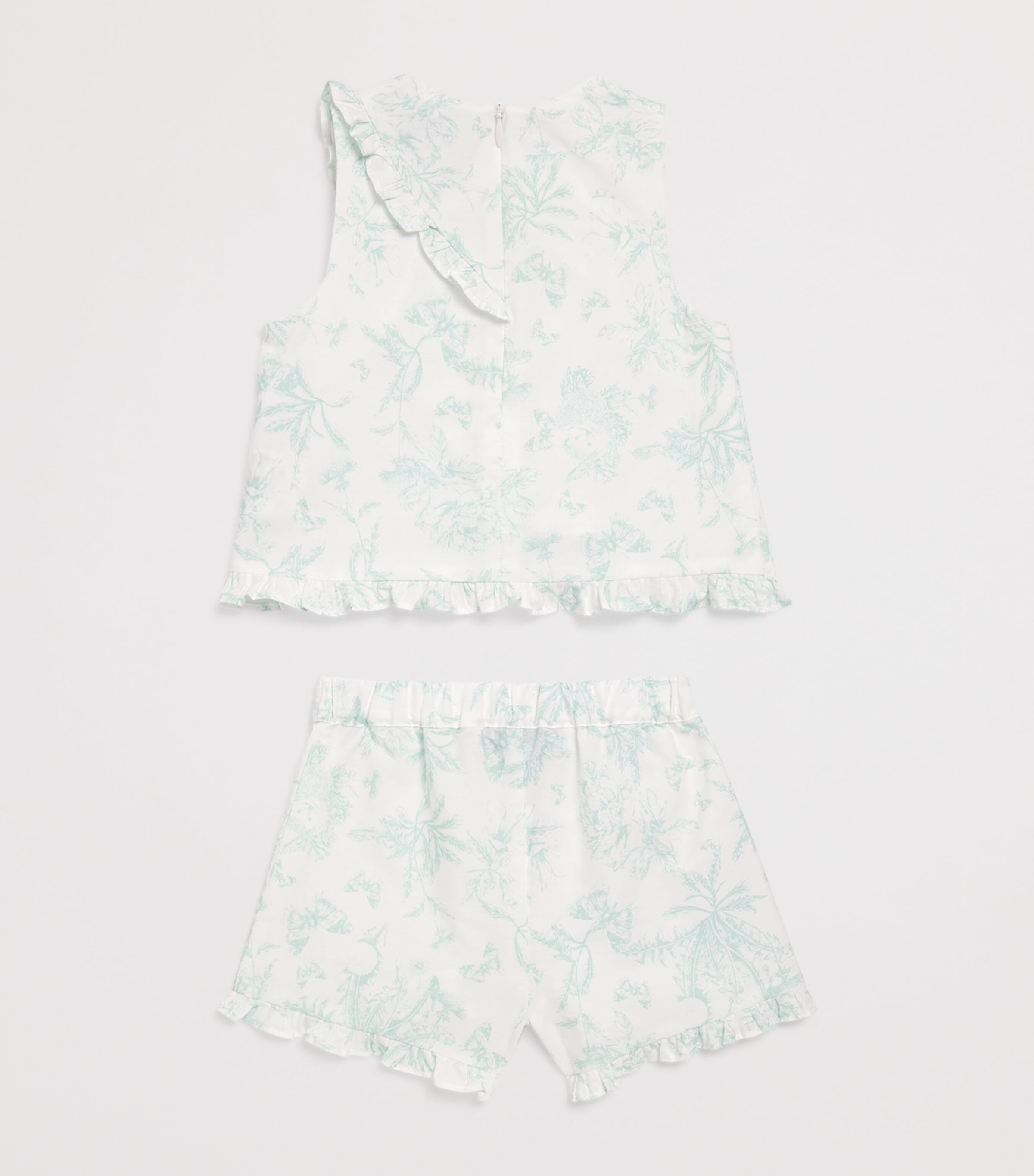 Toile Print Top and Shorts Set (3 Months – 4 Years) VERT D'EAU Image 2