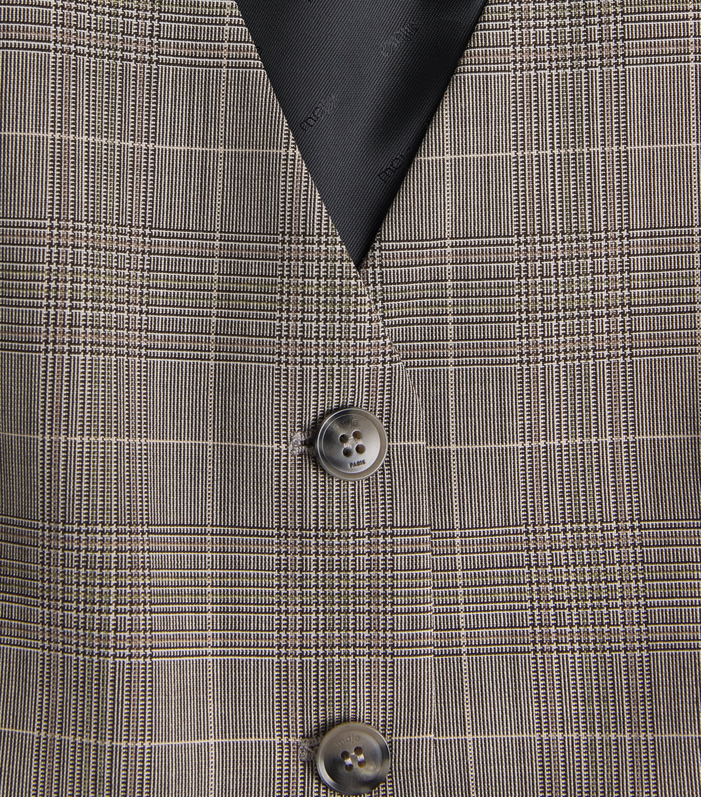 Wool-Blend Check Sleeveless Waistcoat GREY Image 5