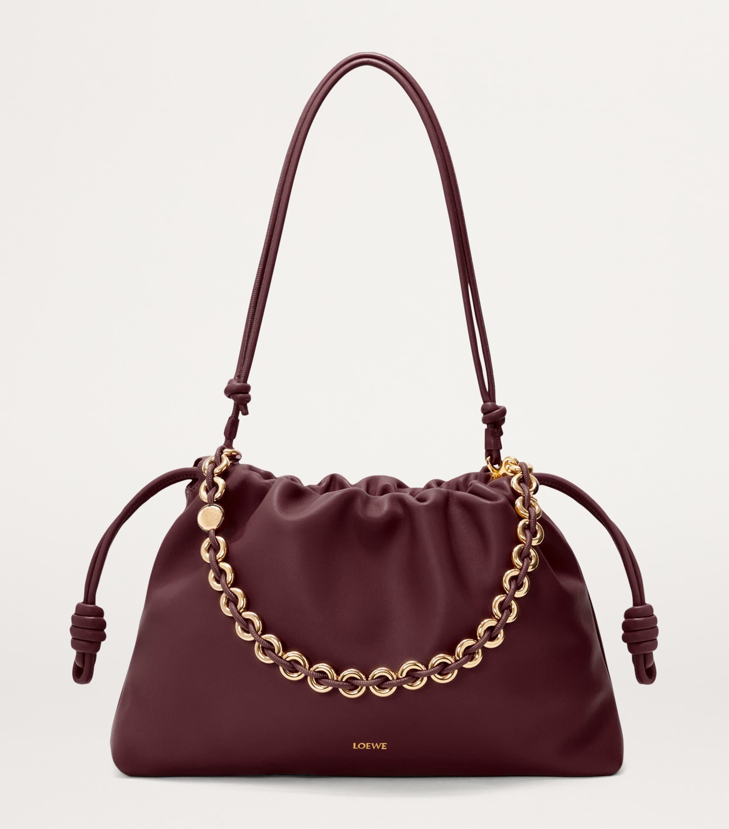 バッグ・カバンその他 Loewe Flamenco Purse medium bag in Dark Burgundy Medium Flamenco purse in mellow nappa lambskin Red - LOEWE