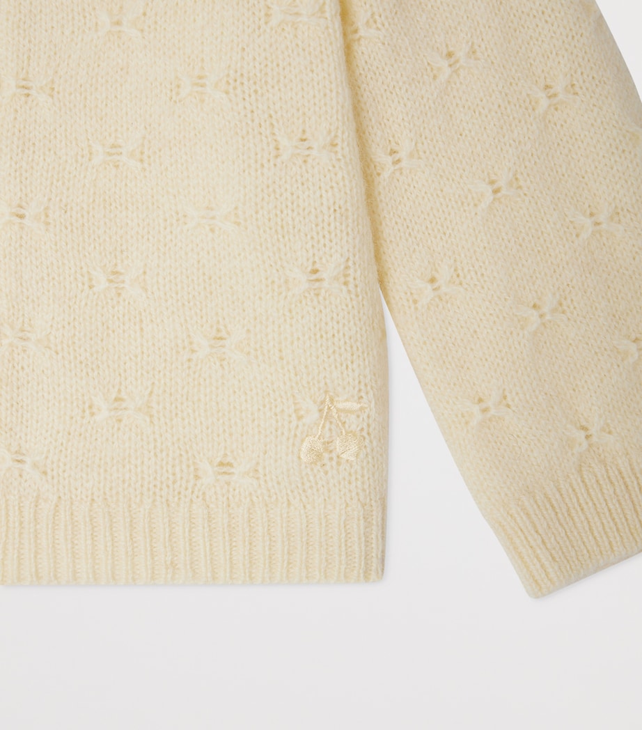 Wool Alpaca-Blend Cardigan (6-36 Months) JAUNE CLAIR Image 3