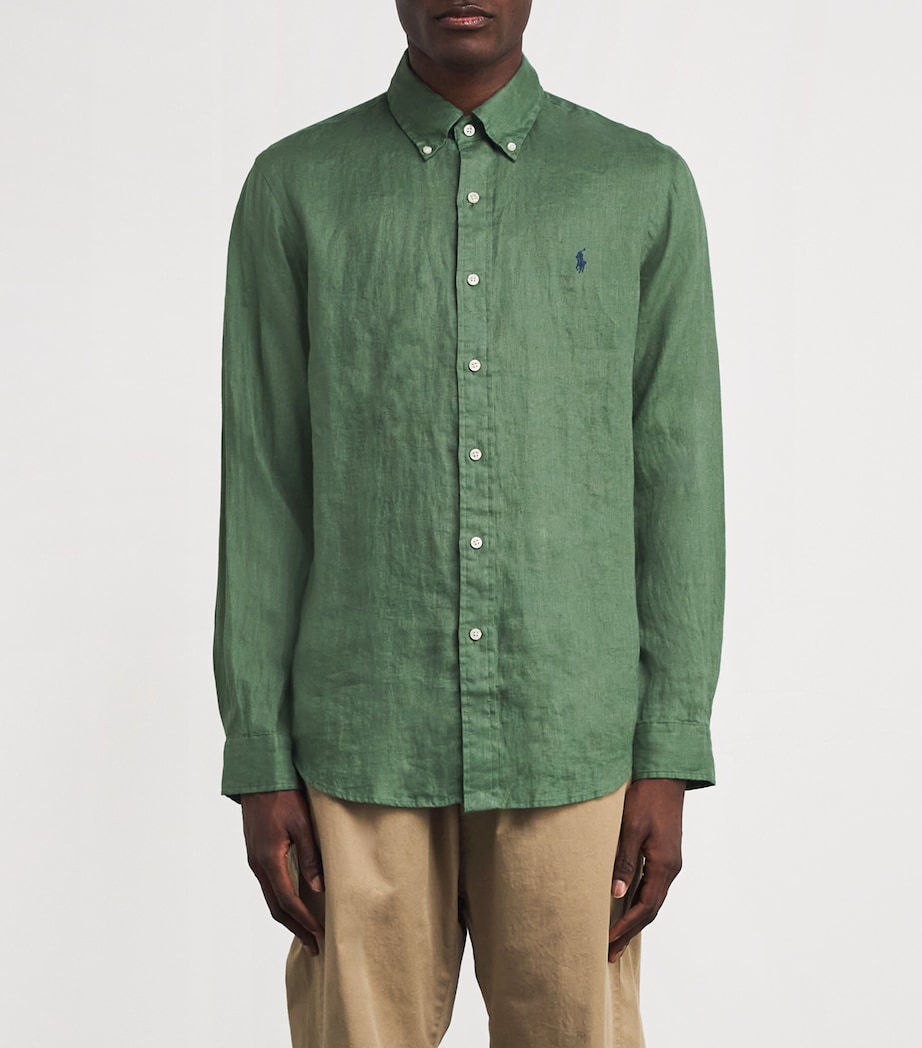 Linen Custom Fit Shirt NATURAL Image 3