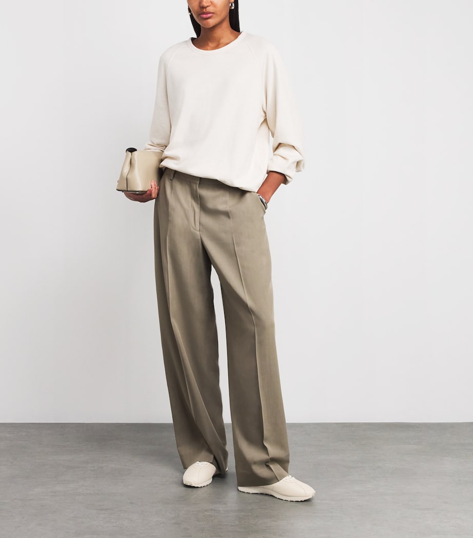 Mica Leather Slip-On Sneakers CREAM Image 5