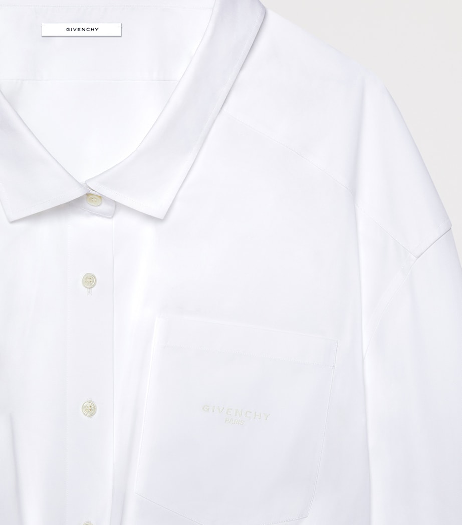 Givenchy Womens Cotton Cropped Shirt White Image 4