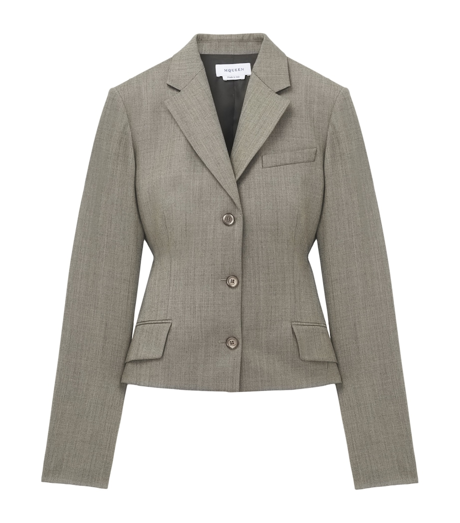 McQueen Womens Wool Blazer Image 1