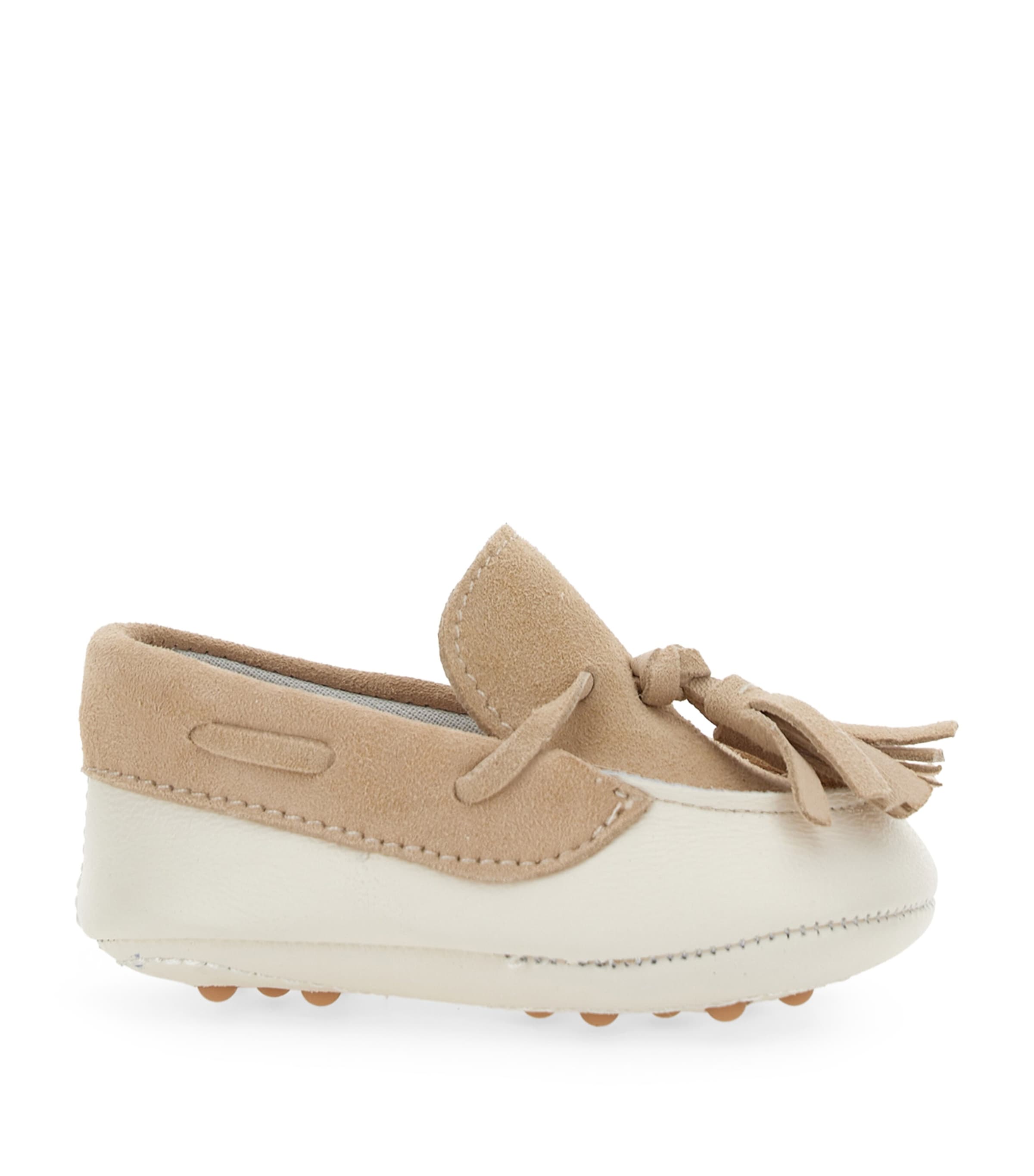 Monnalisa Faux Leather Moccasins In Beige