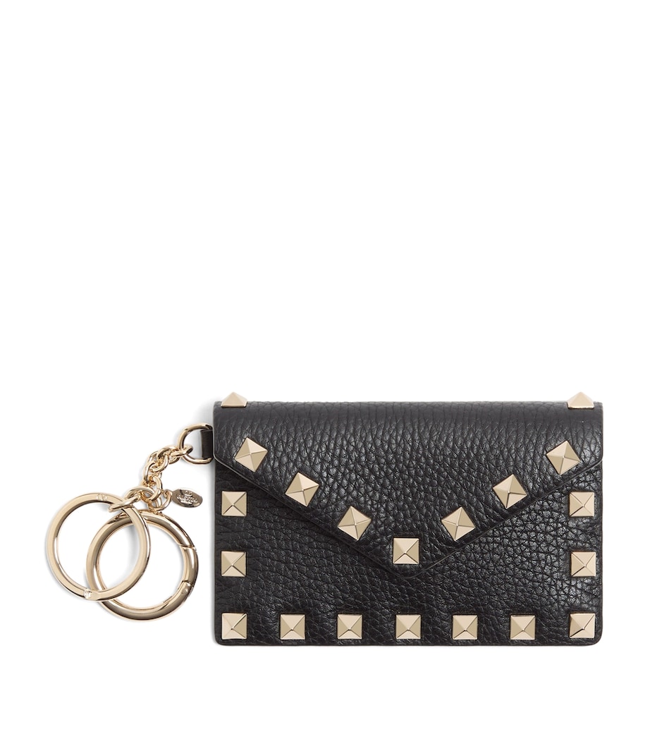 Valentino Garavani Leather Rockstud Keyring Image 1