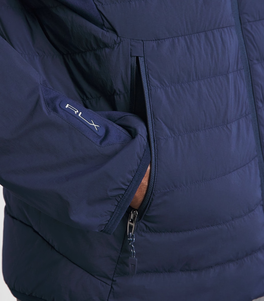 RLX Ralph Lauren Mens Padded High-Neck Zip-Up Jacket Refined Navy Image 3