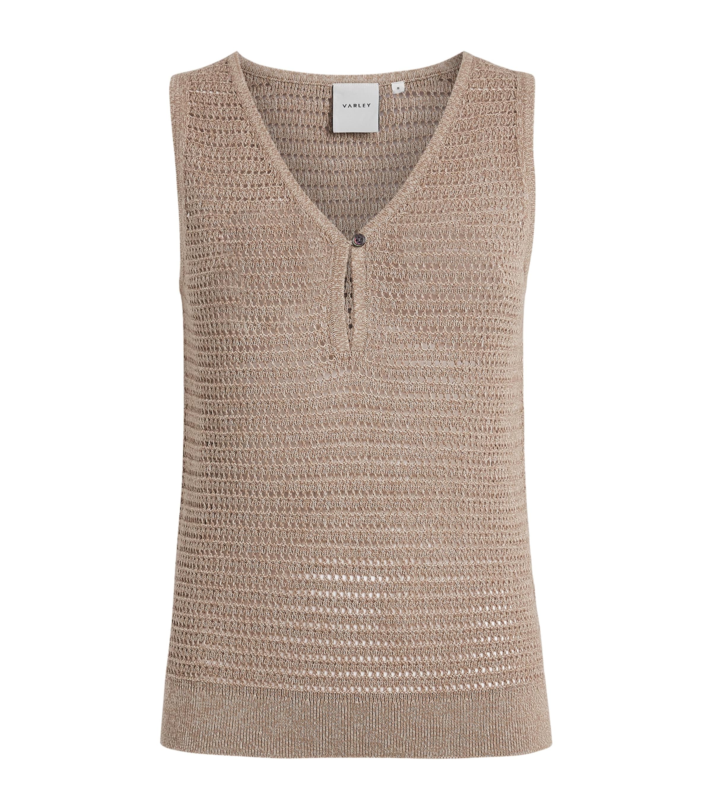 Varley Womens Cotton Ramon Tank Top Sepia Twist Image 1