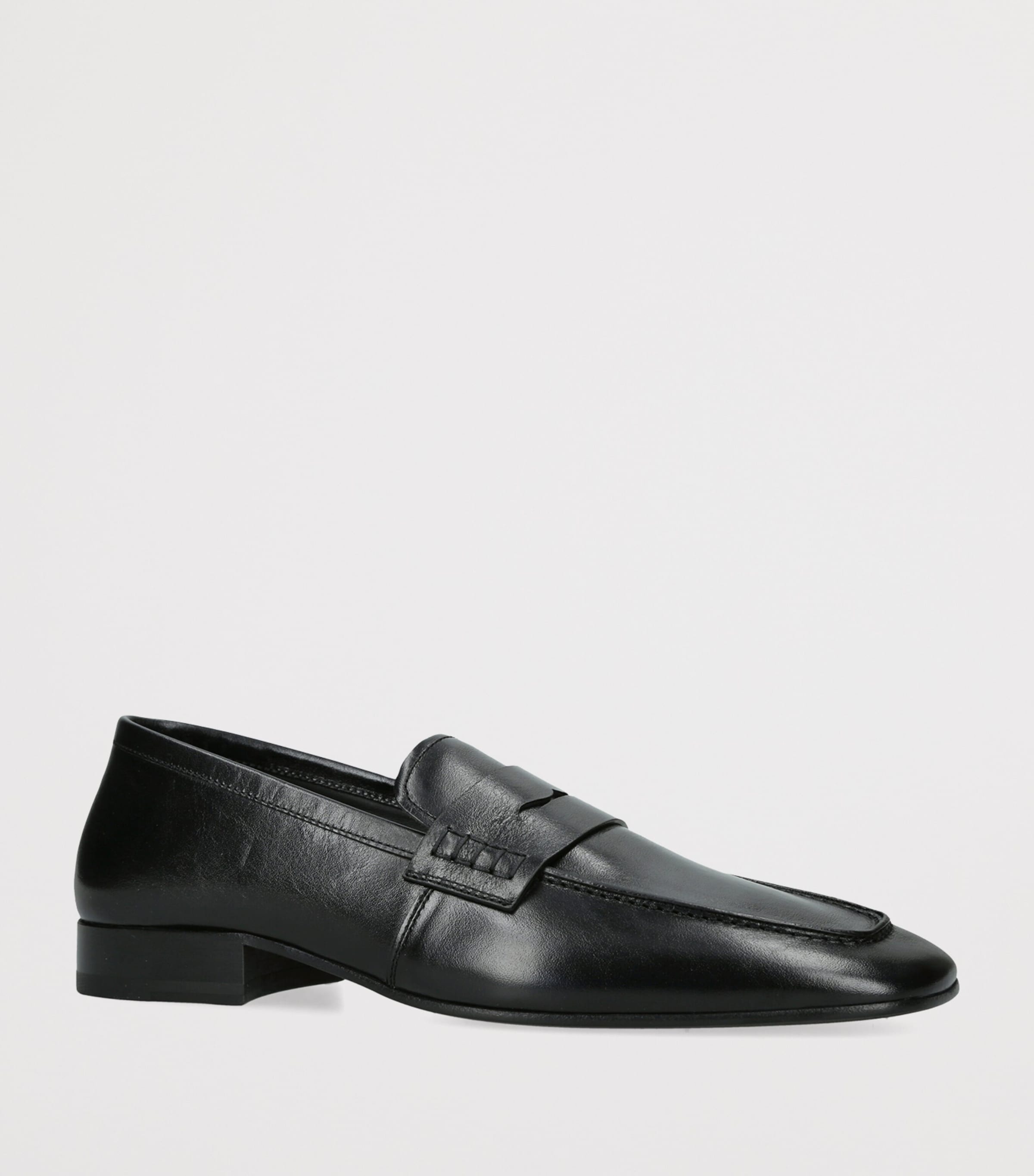 DRIES VAN NOTEN Leather Penny Loafers Black Image 2