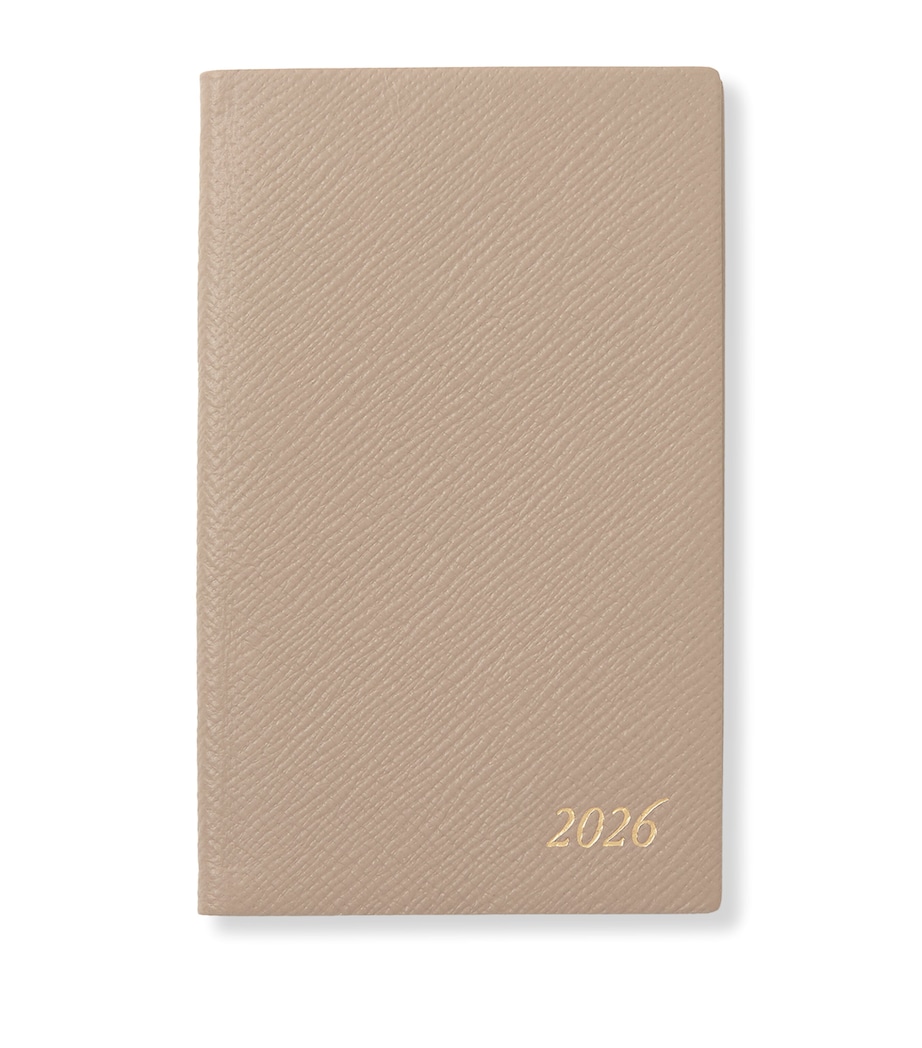 Panama Leather Weekly Diary 2026 SANDSTONE Image 1