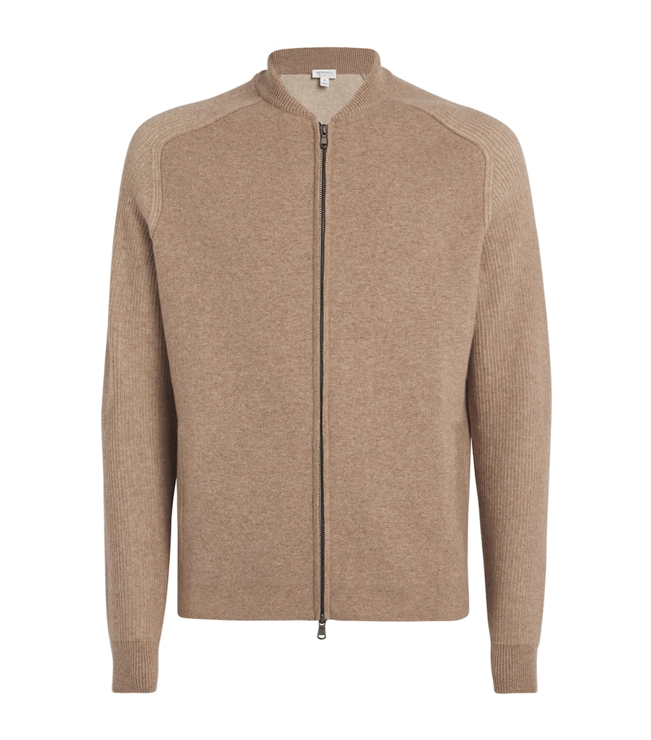 Double-Faced Wool Bomber Jacket LIGHT SANDSTONE Image 1
