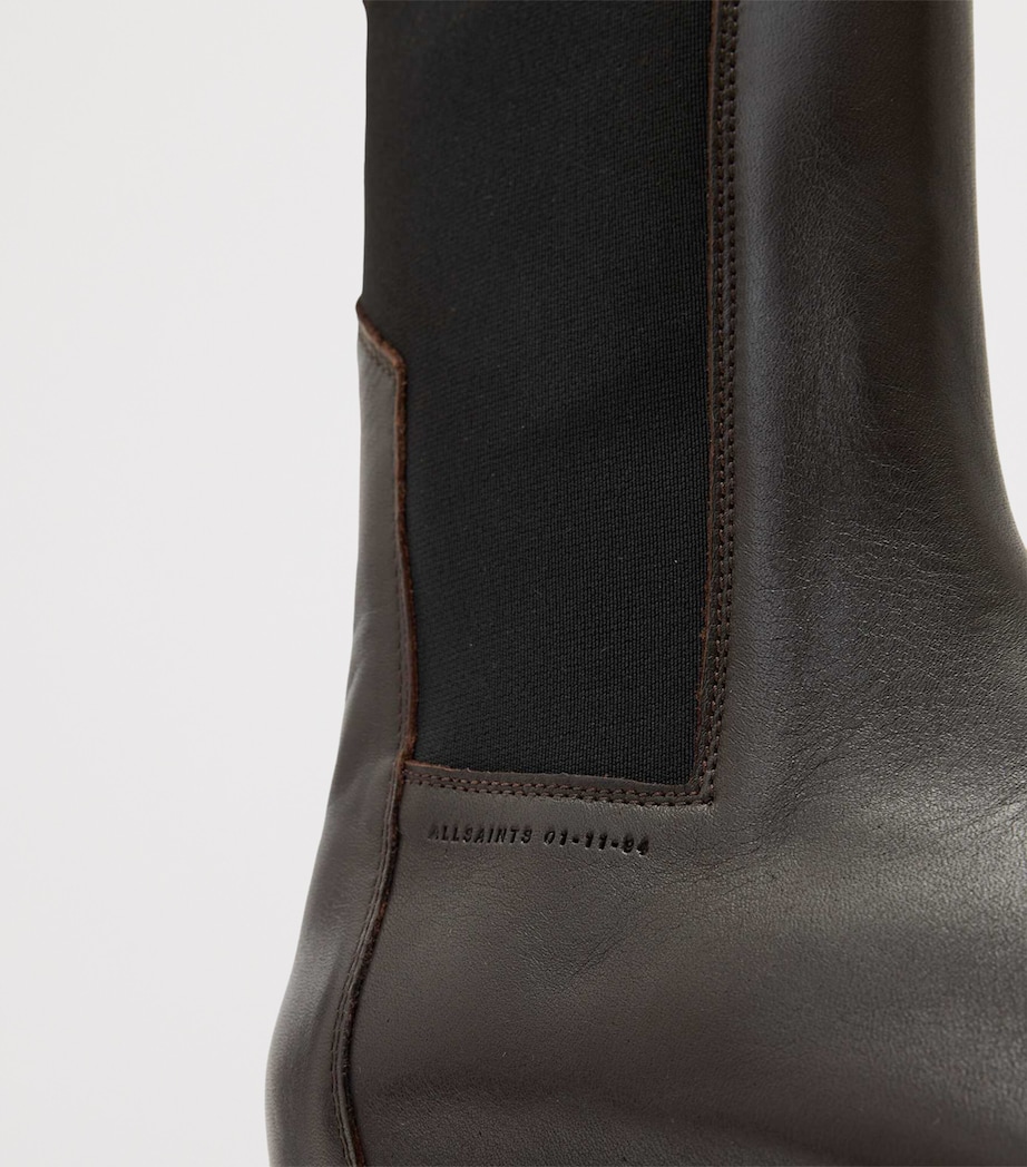 Leather Hallie Chelsea Boots BROWN Image 5