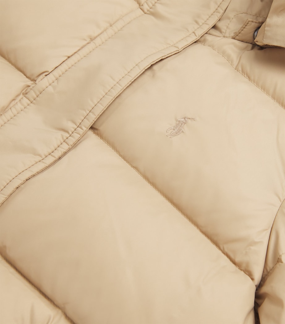 Ralph Lauren Kids Logo Puffer Jacket (7-14 Years) Khaki Image 3