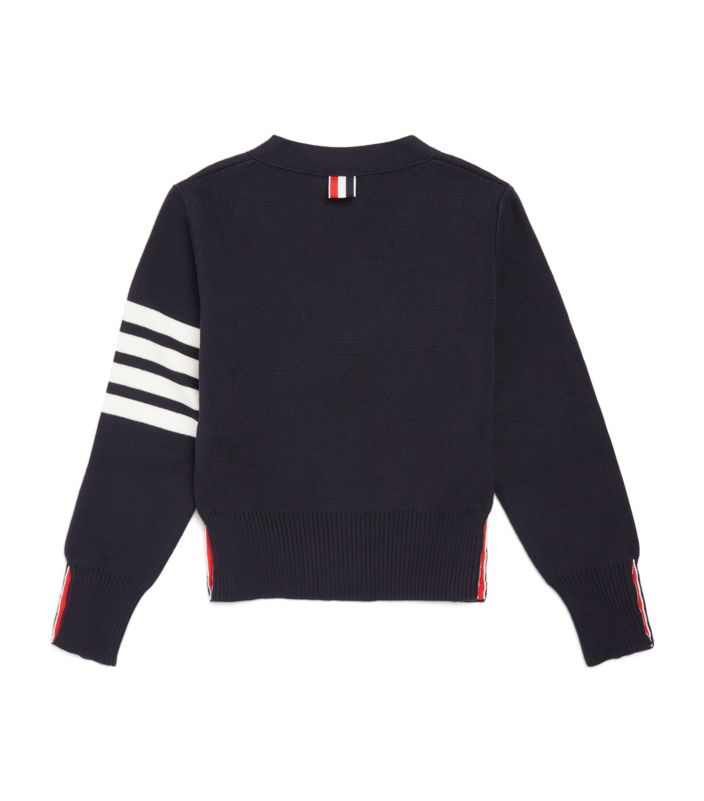 Thom Browne Kids Milano-Stitch 4-Bar Cardigan (2-12 Years) Navy Image 3