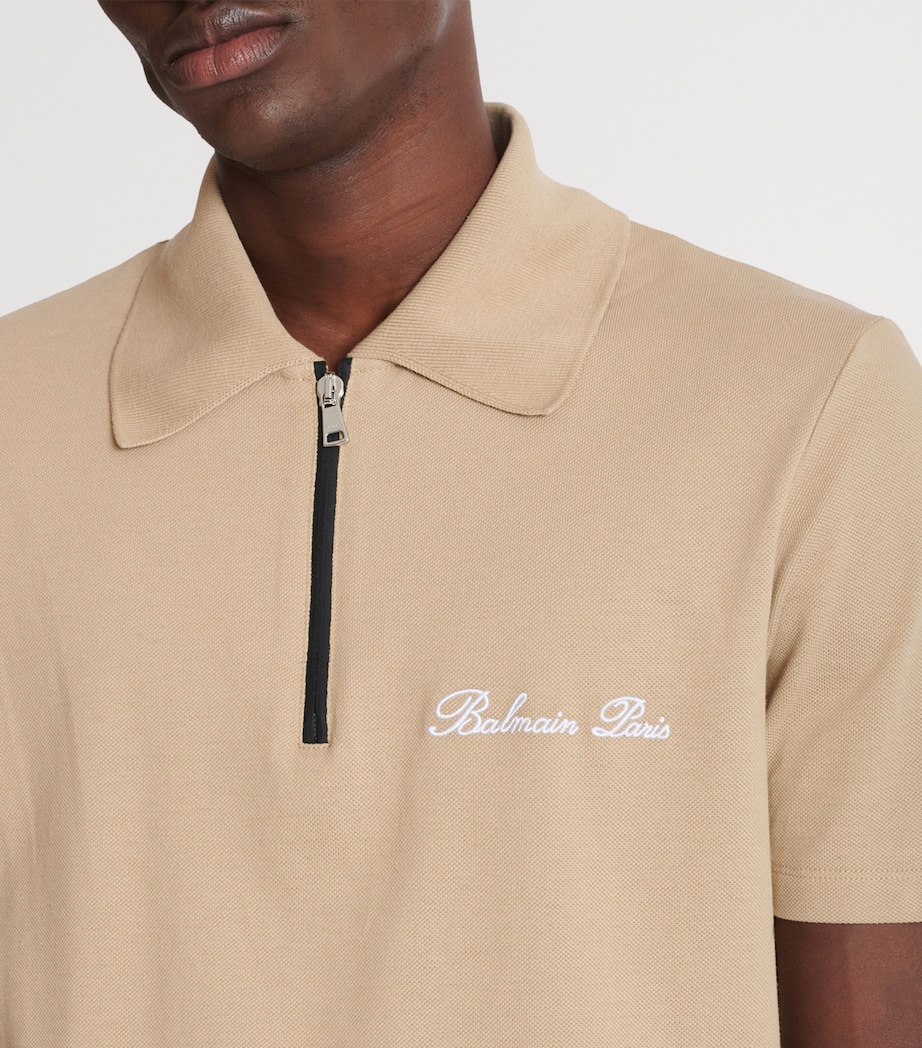 Embroidered Logo Polo Shirt WHL CAMEL/BLANC Image 7