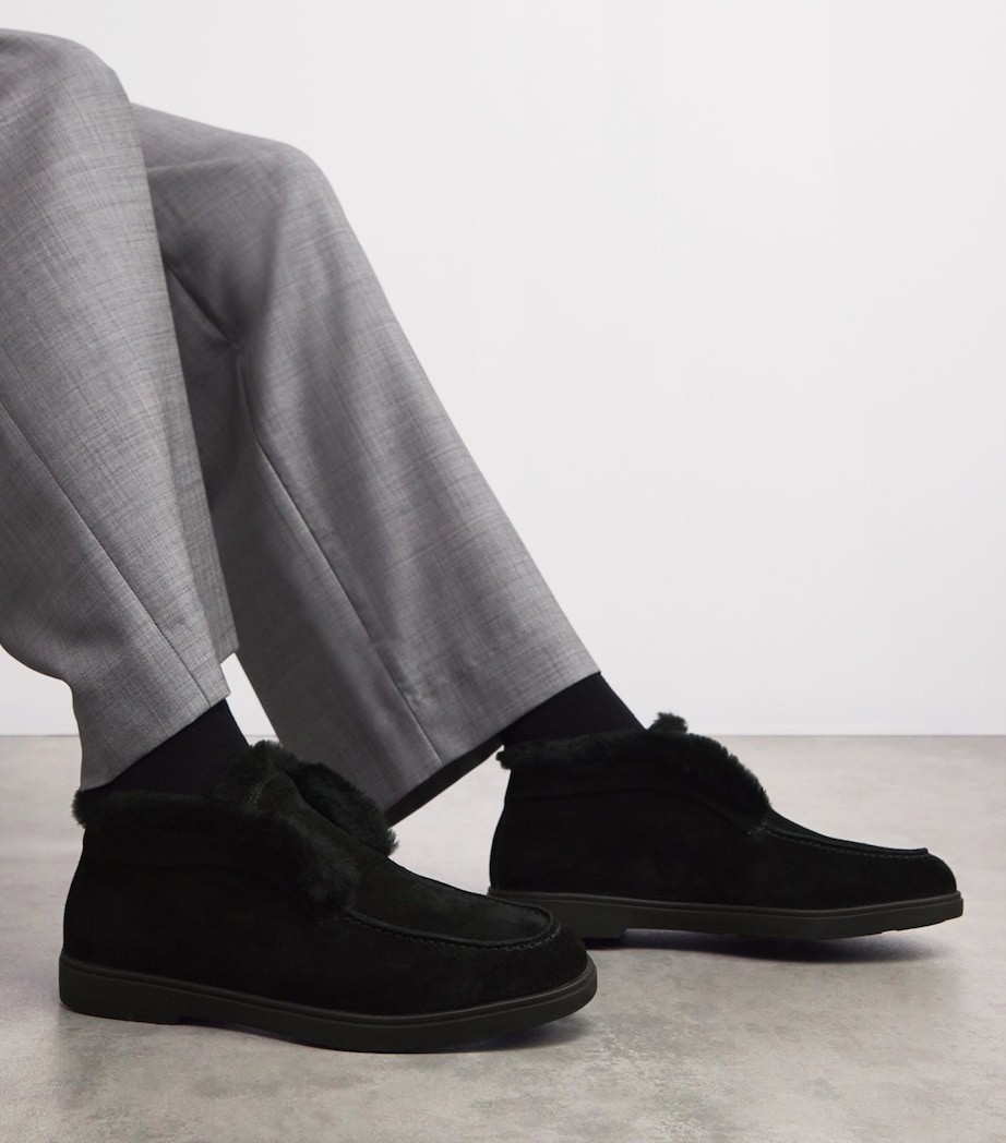 Suede Fortune Ankle Boots BLACK Image 2