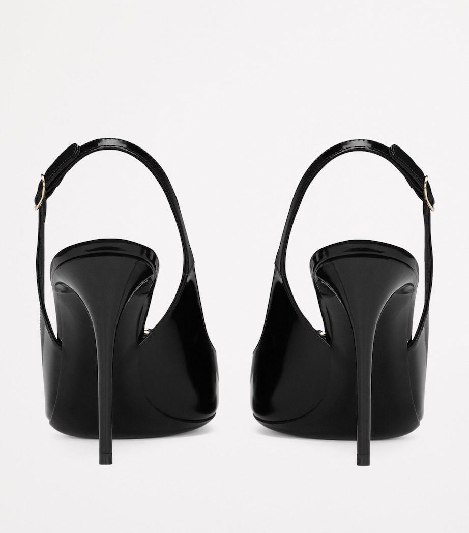 Patent Leather Slingback Pumps 90 80999-BLACK Image 3