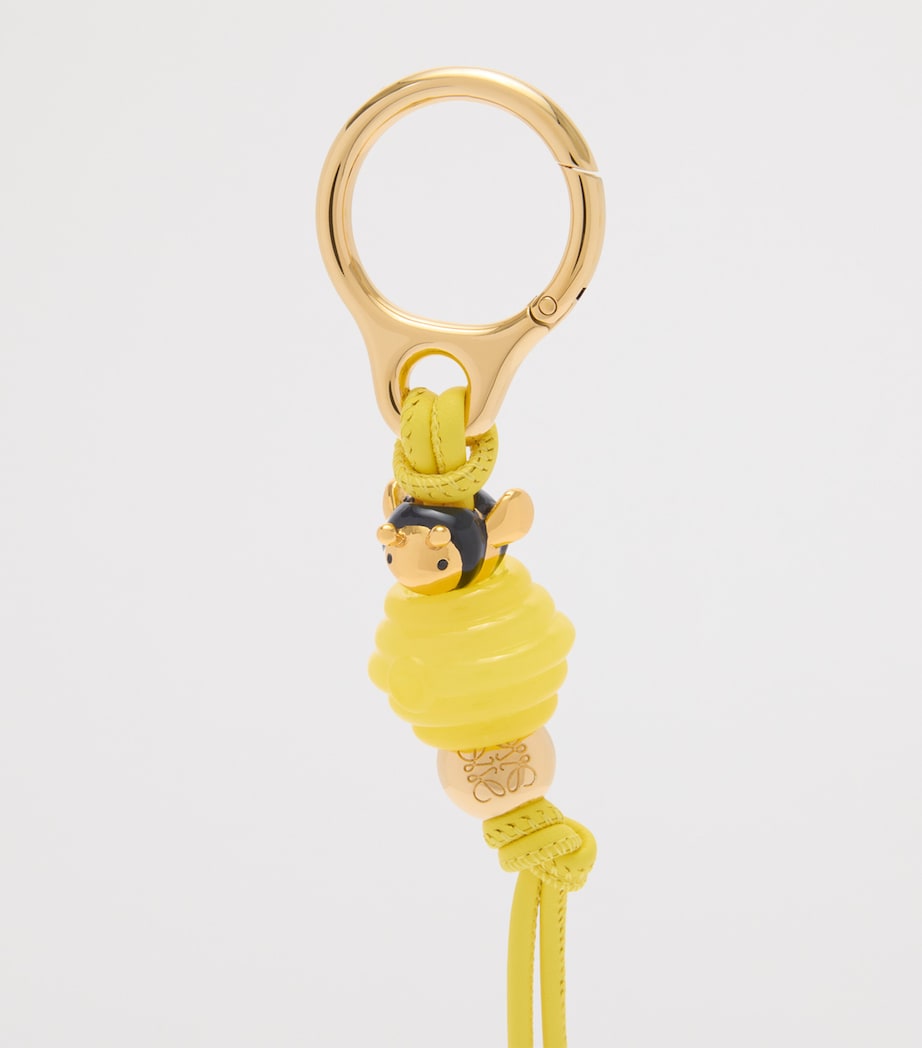 x Paula's Ibiza Leather-Trim Bee Charm YELLOW Image 2