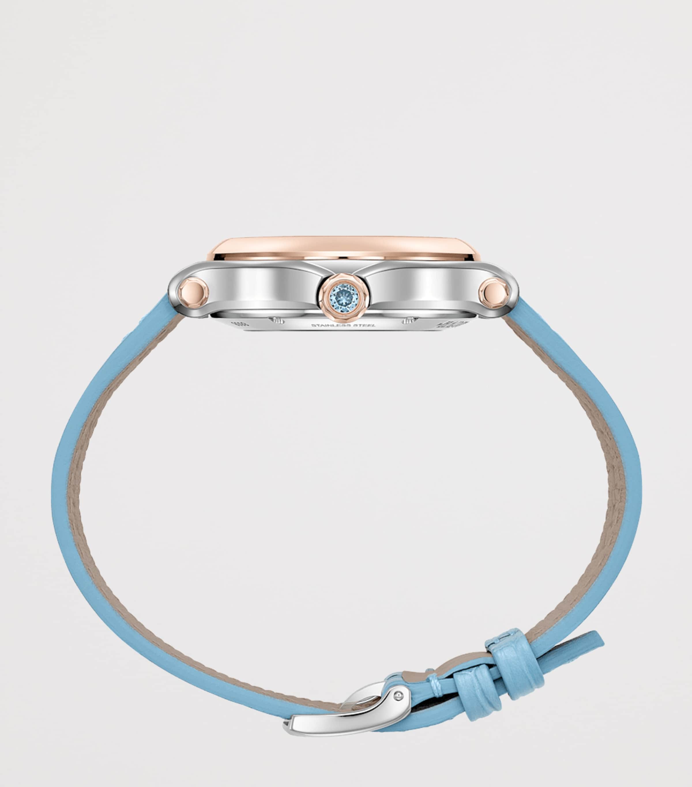 Rose Gold, Lucent Steel and Diamond Happy Sport Watch 33mm ROSE GOLD/STAINLESS Image 3