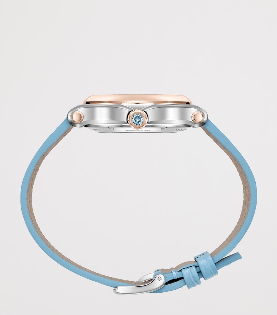 Rose Gold, Lucent Steel and Diamond Happy Sport Watch 33mm ROSE GOLD/STAINLESS Image 3