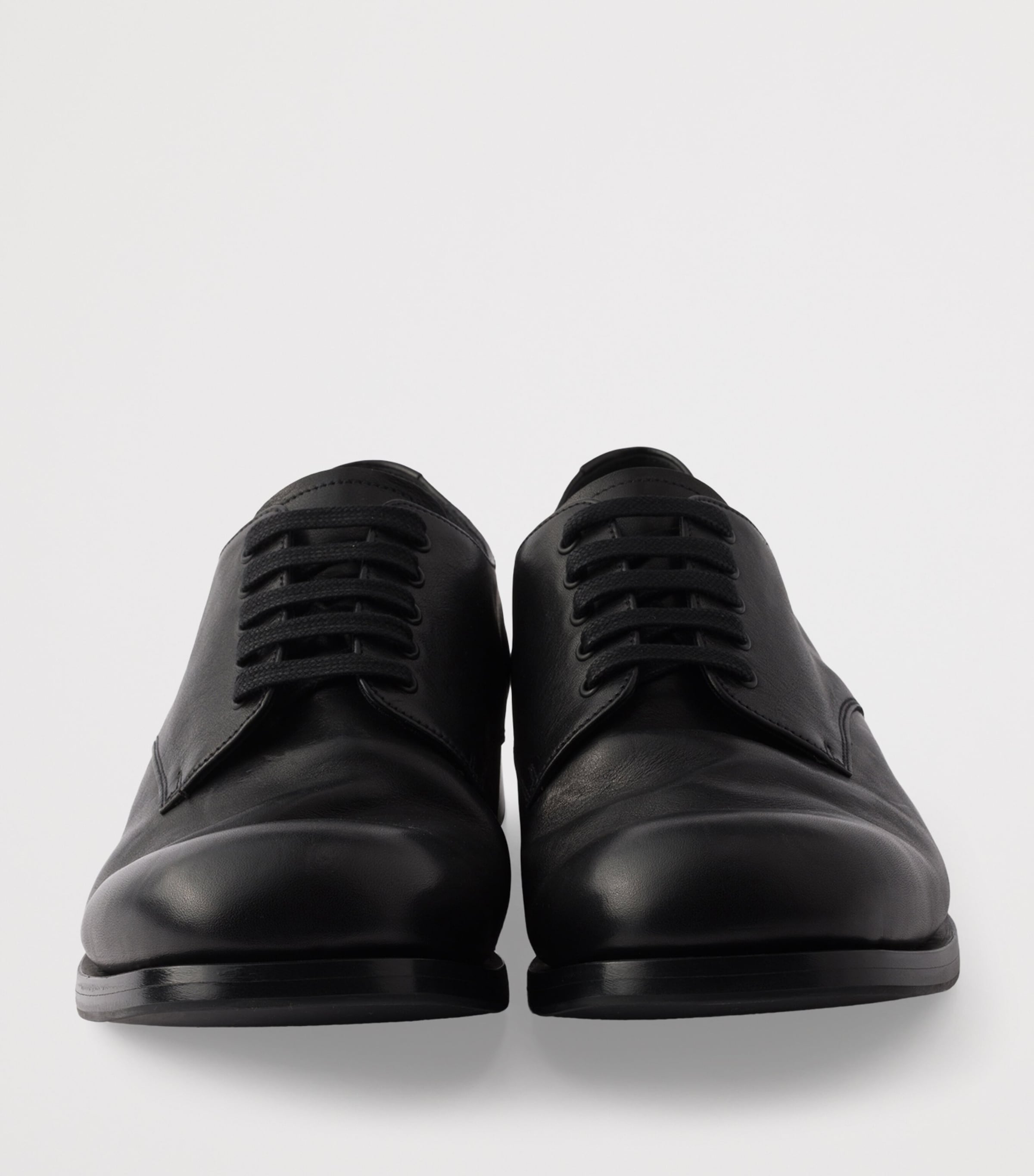 Leather Antiqued Derby Shoes F0002 Image 5