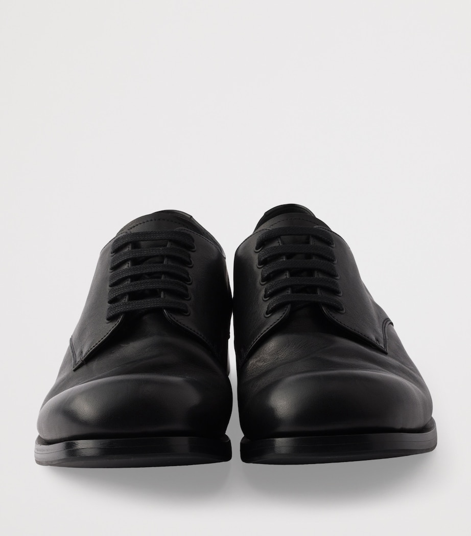 Leather Antiqued Derby Shoes F0002 Image 5