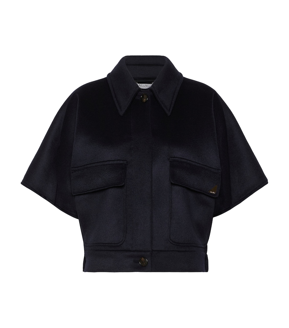 Max Mara Womens Cashmere Cape Jacket Midnightblue Image 1