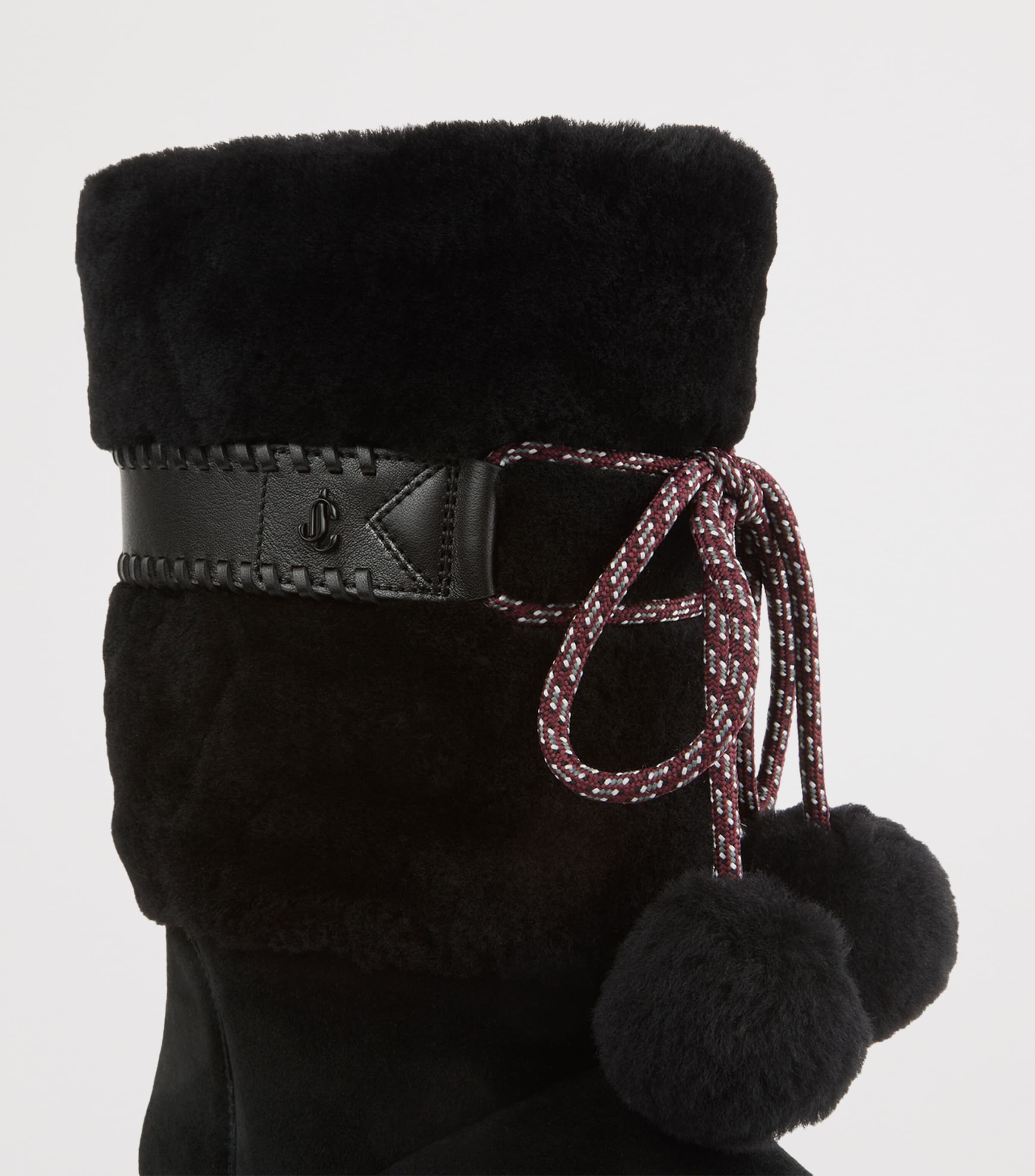 Jimmy Choo Cobi Suede-Shearling Boots V Black/black Image 4