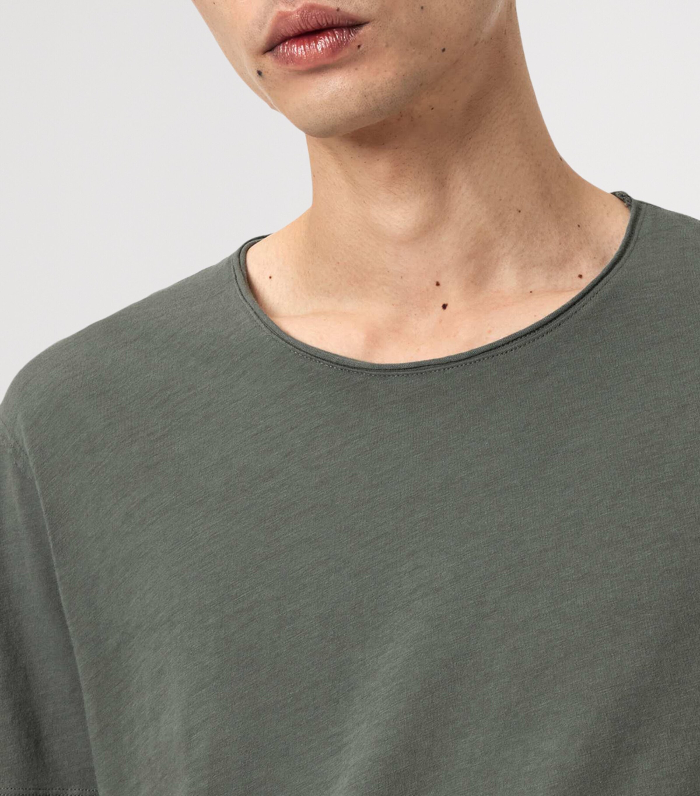 AllSaints Mens Organic Cotton Figure T-Shirt Gastor Green Image 5