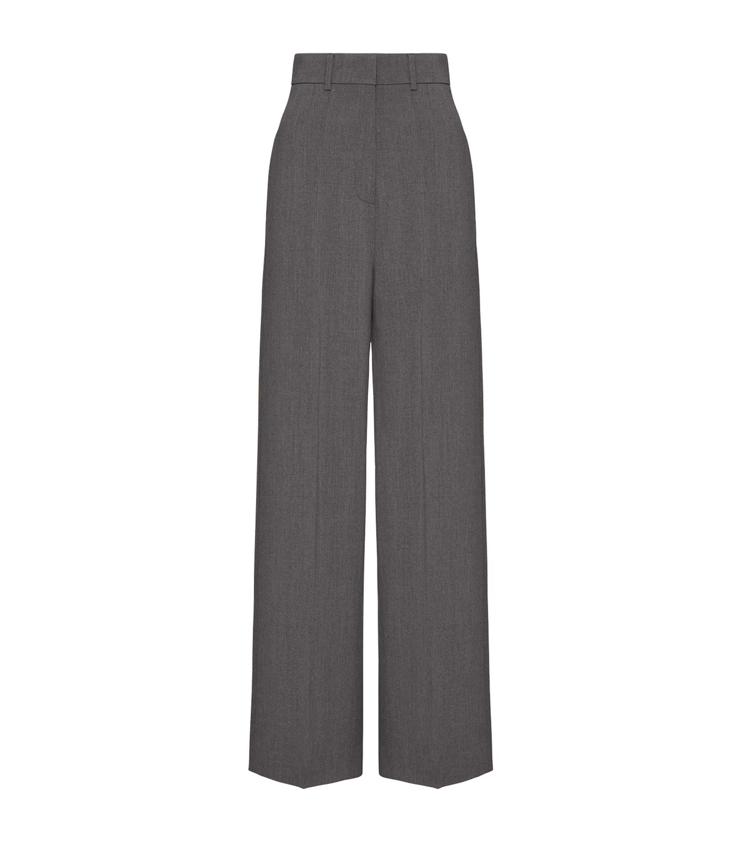 Valentino Solid Pant In Grey
