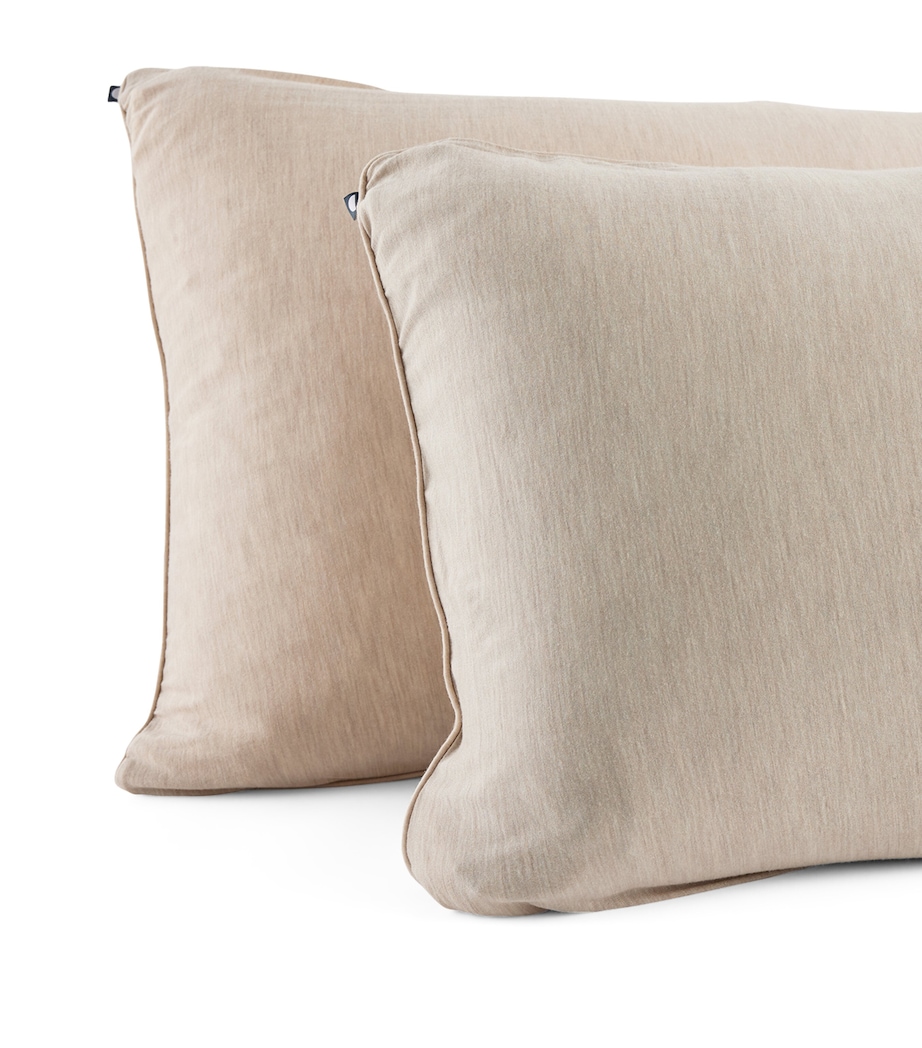 Merino Jersey Pillowcase Pair (50cm x 75cm) IVORY TUSK Image 4