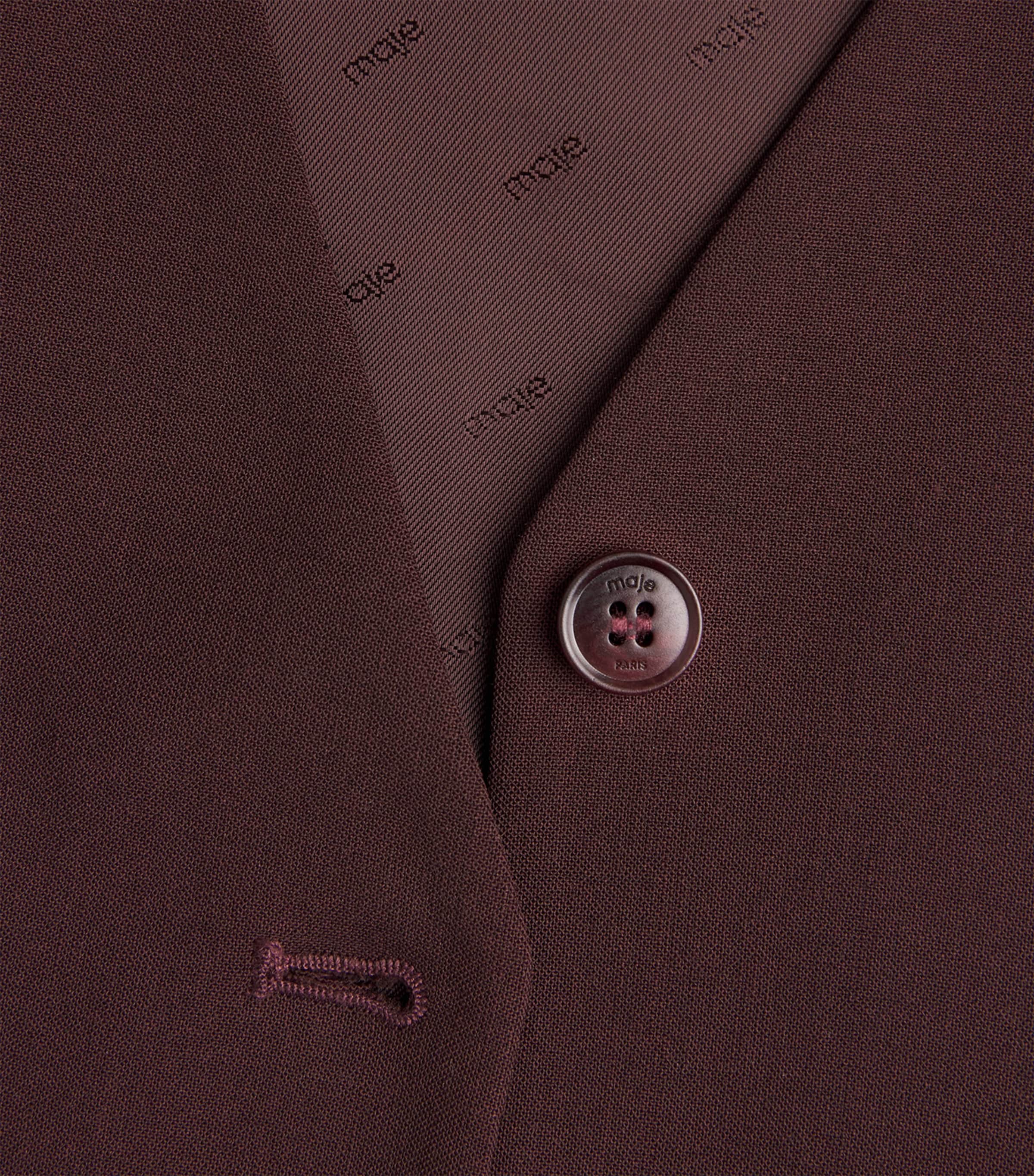 Wool-Blend Waistcoat BURGUNDY Image 5