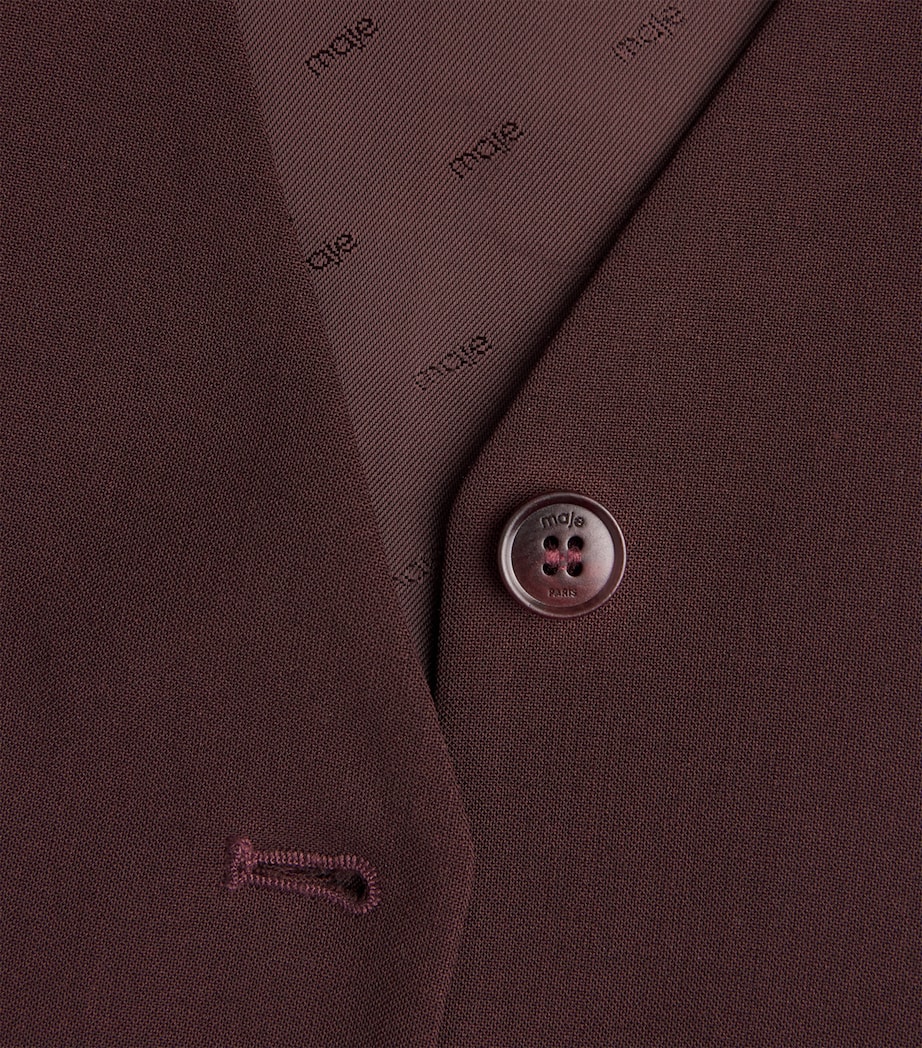 Wool-Blend Waistcoat BURGUNDY Image 5