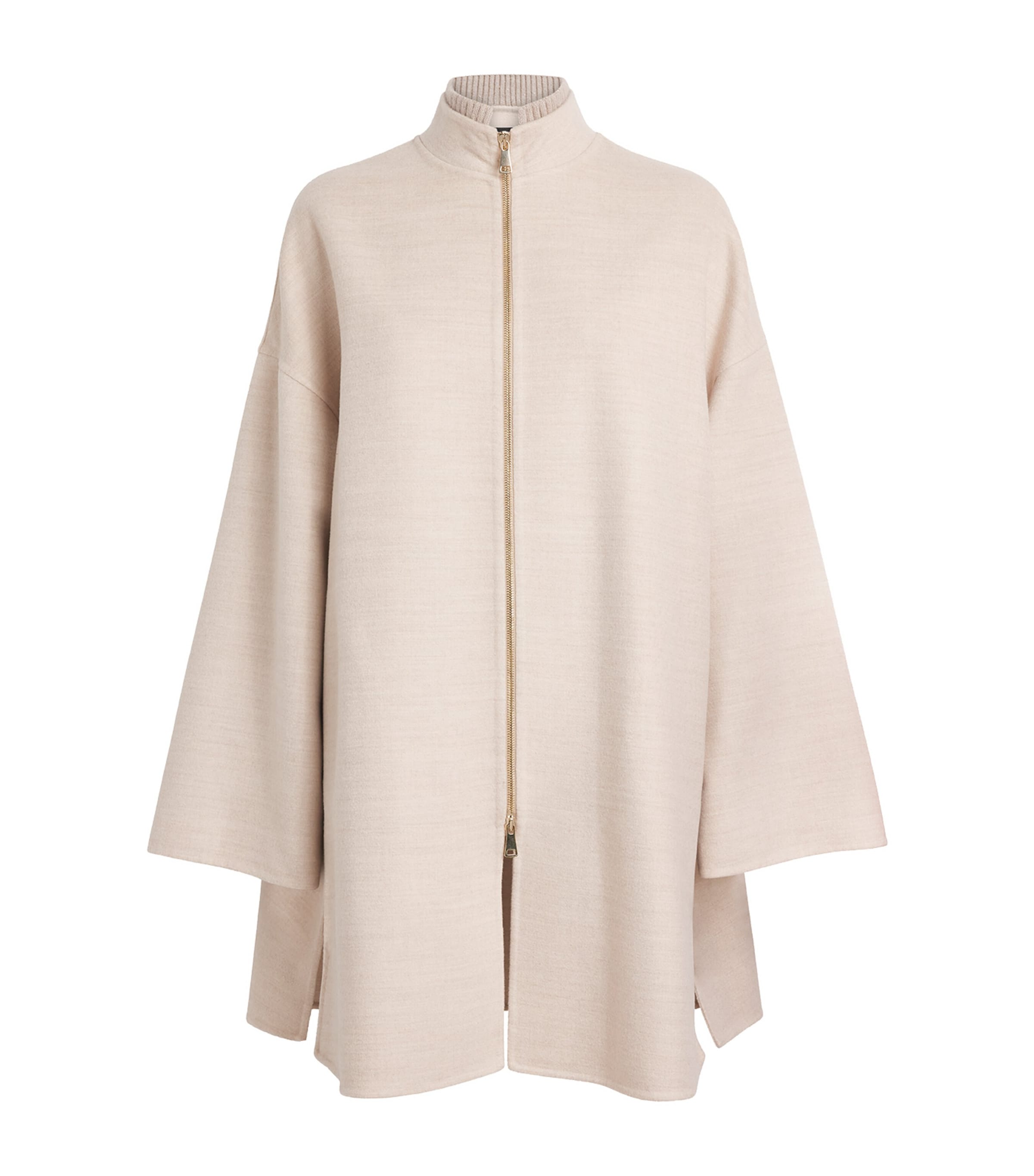 Fabiana Filippi Womens Merino Wool Sequin-Collar Coat Casha Image 1