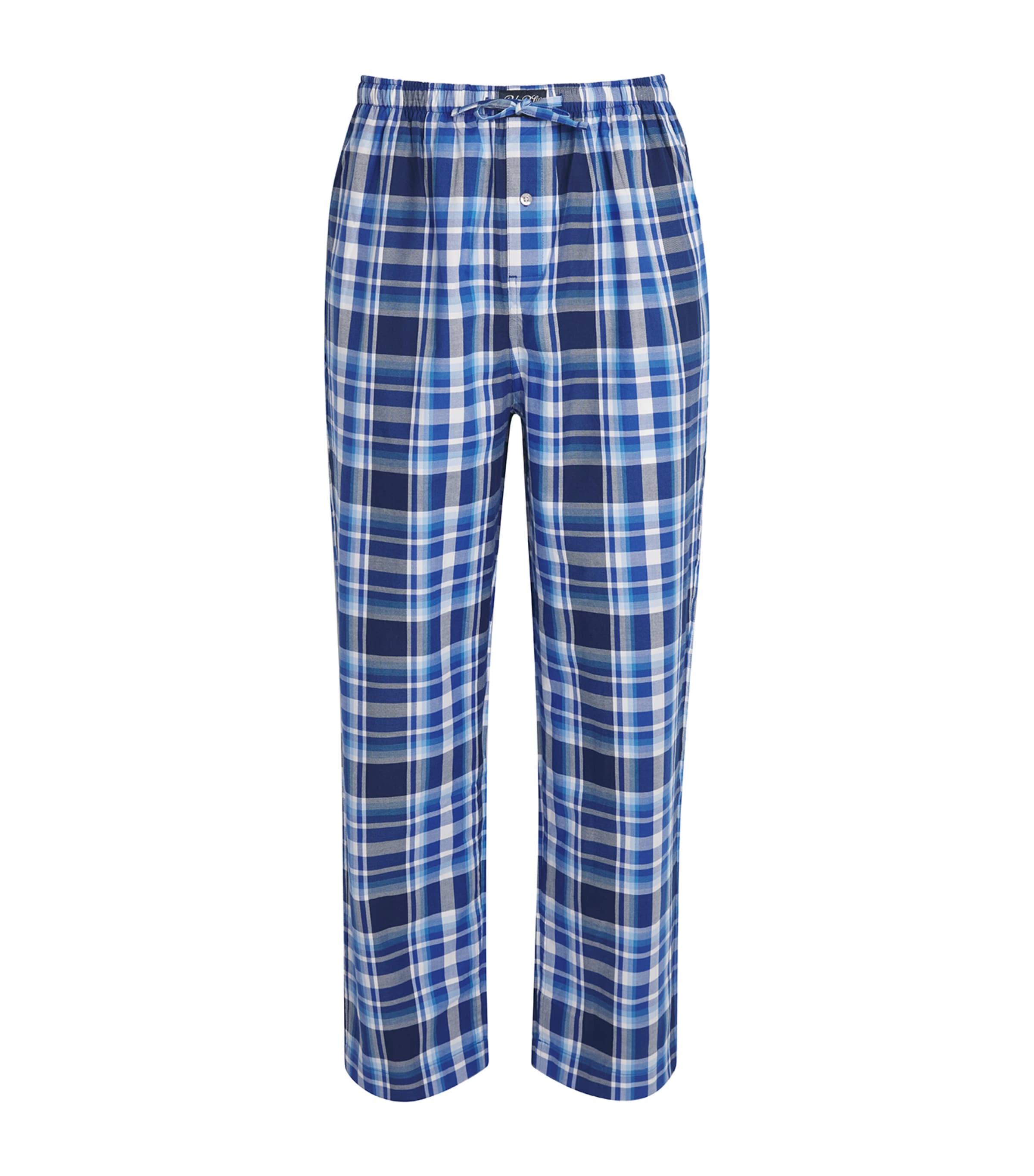 Polo Ralph Lauren Mens Cotton Check Pyjama Trousers Blue Plaid Multi Image 1