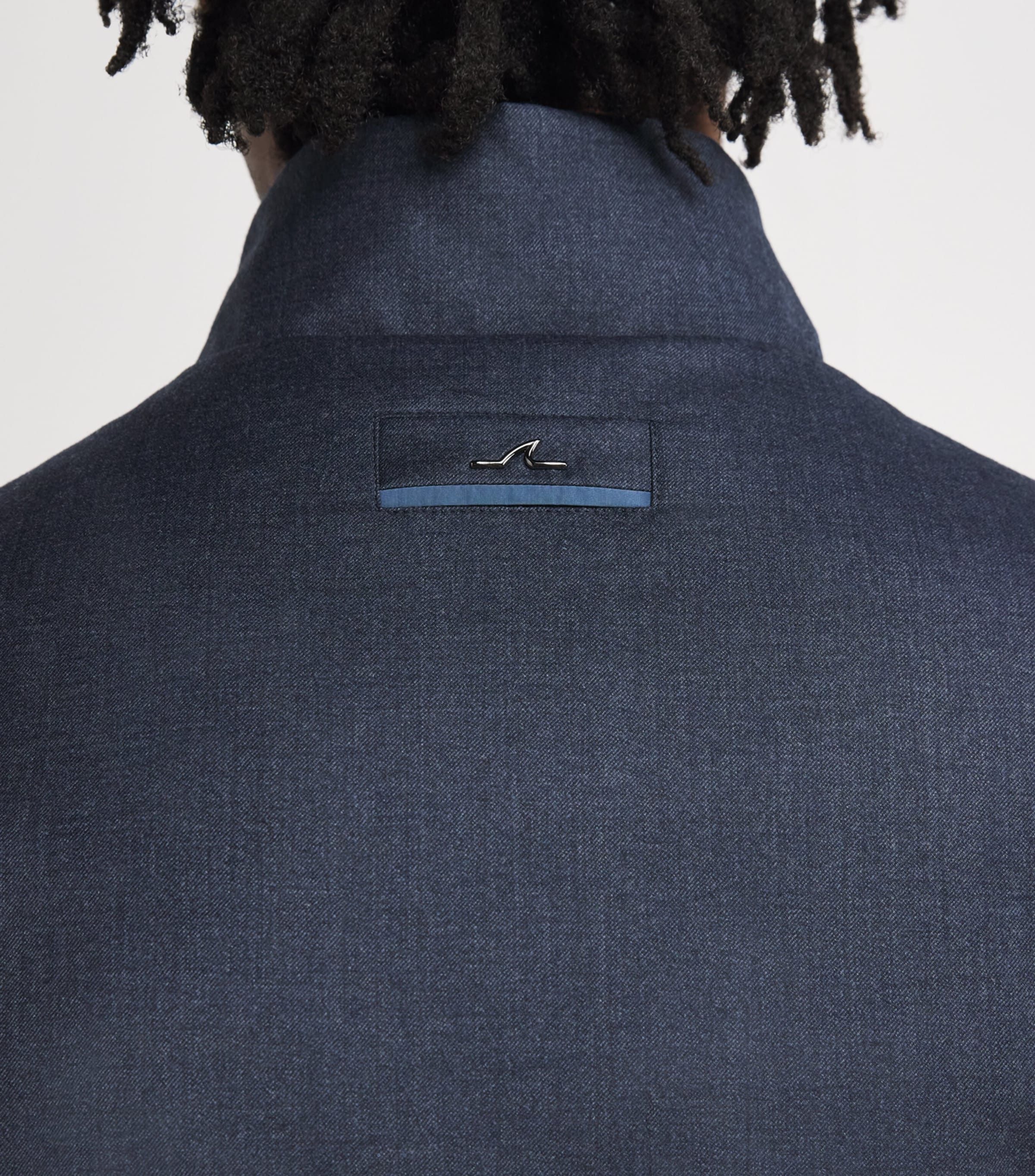 Virgin Wool-Silk Jacket 635 CADET BLUE Image 6