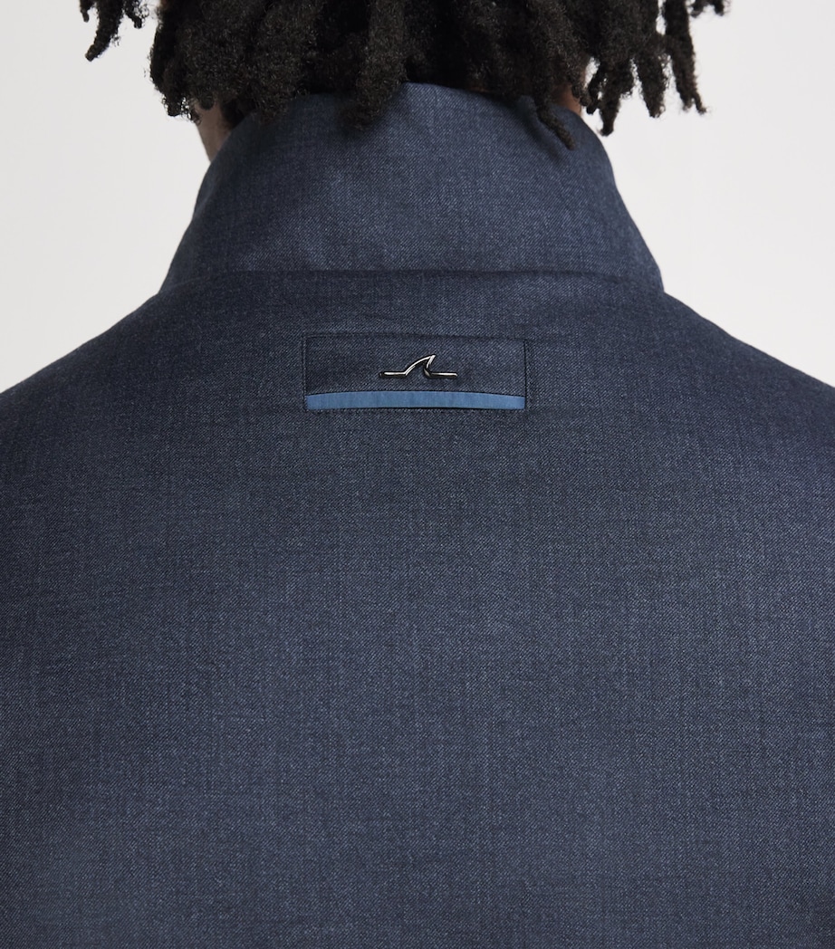 Virgin Wool-Silk Jacket 635 CADET BLUE Image 6