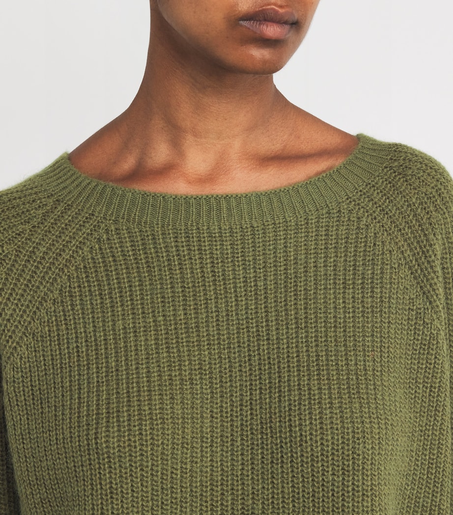 Round-Neck Sweater OLIVE GREEN Image 6