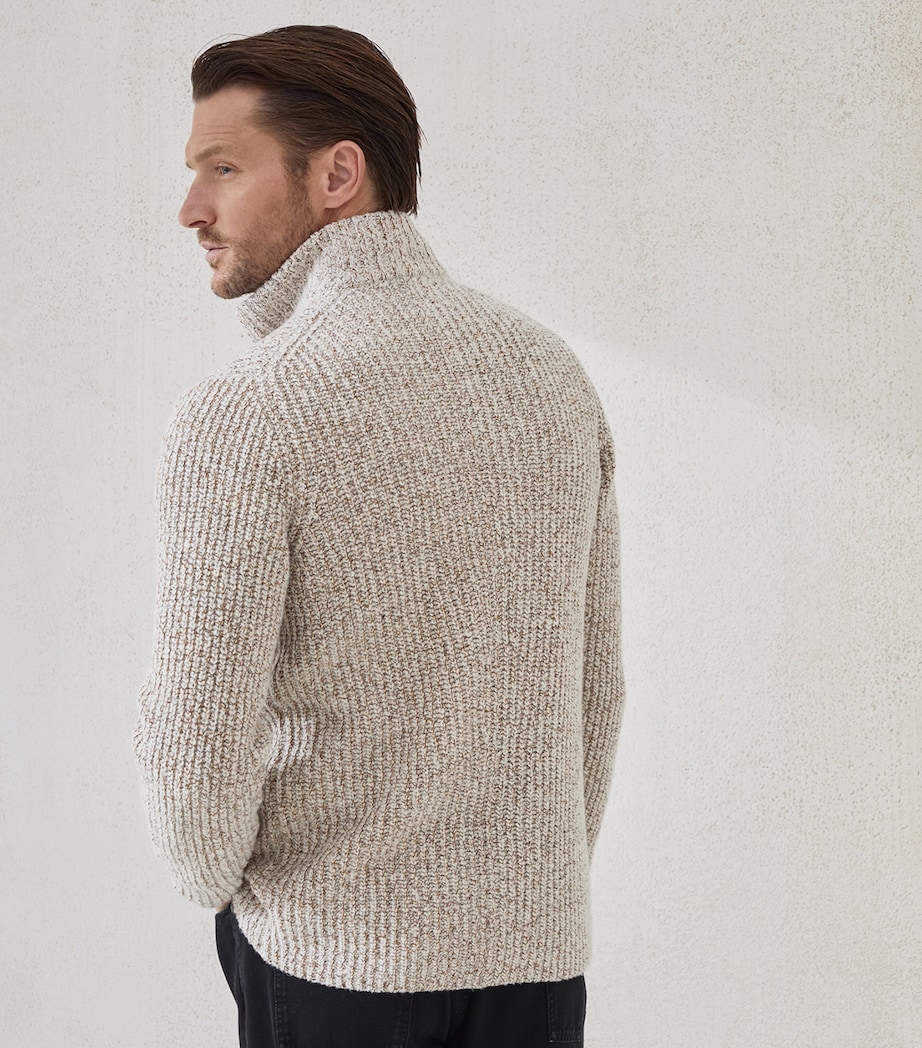 Wool-Silk English-Rib Cardigan CHL05 Image 3