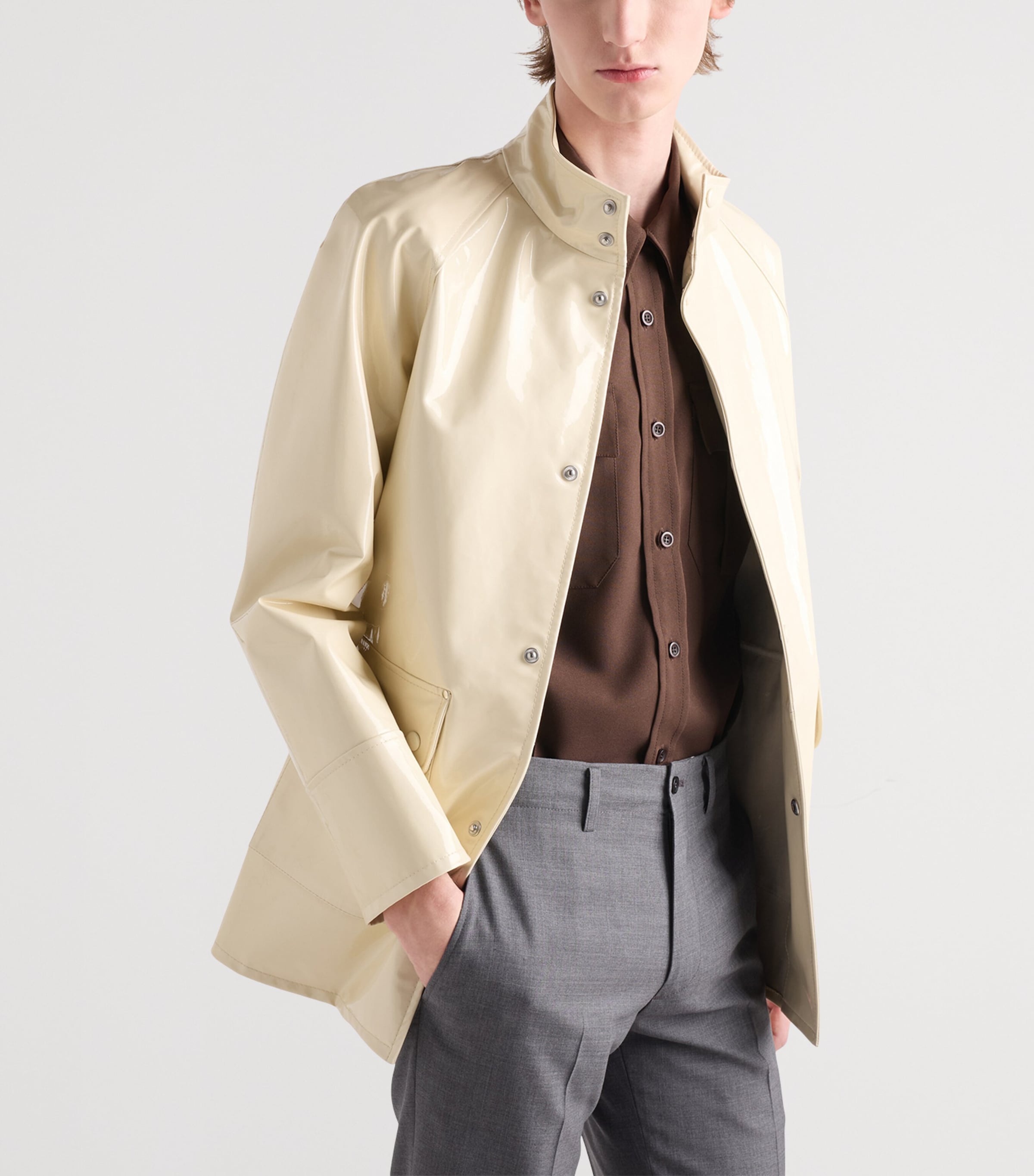 Prada Mens Technical Short-Sleeve Shirt Image 3