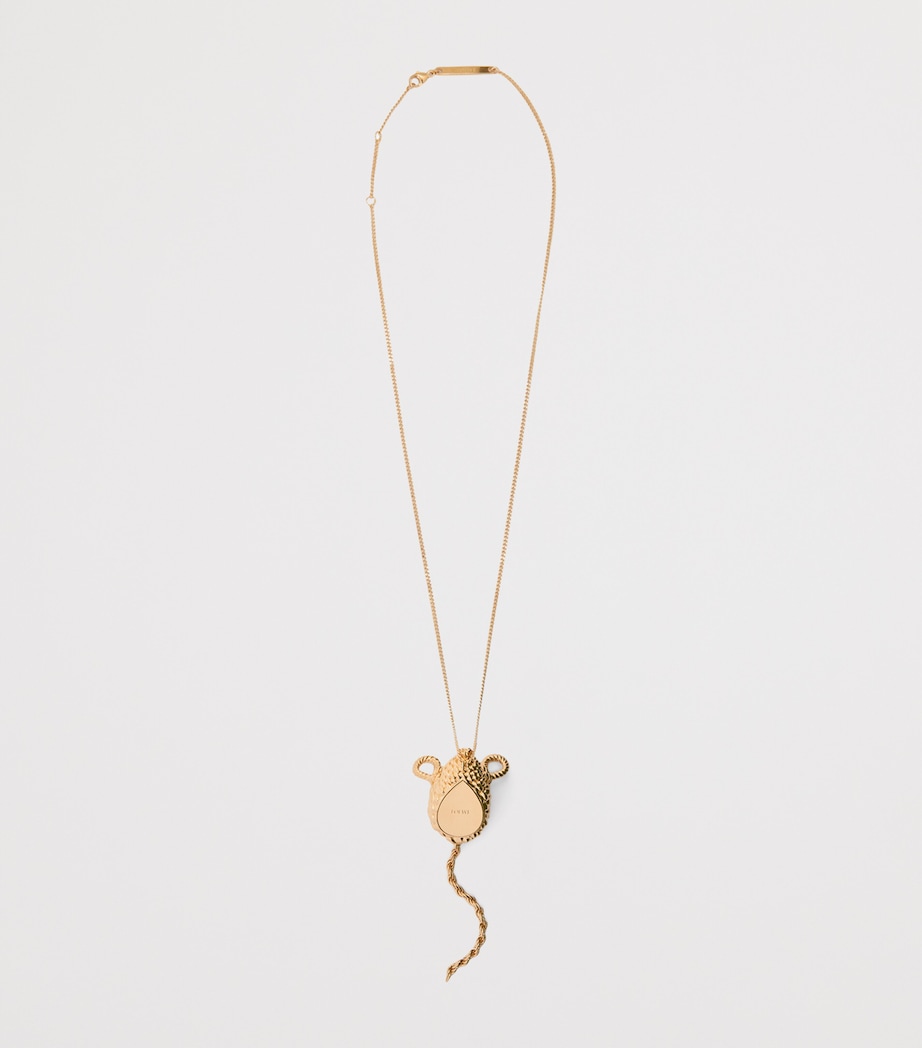 LOEWE Mouse Pendant Necklace Gold Image 2