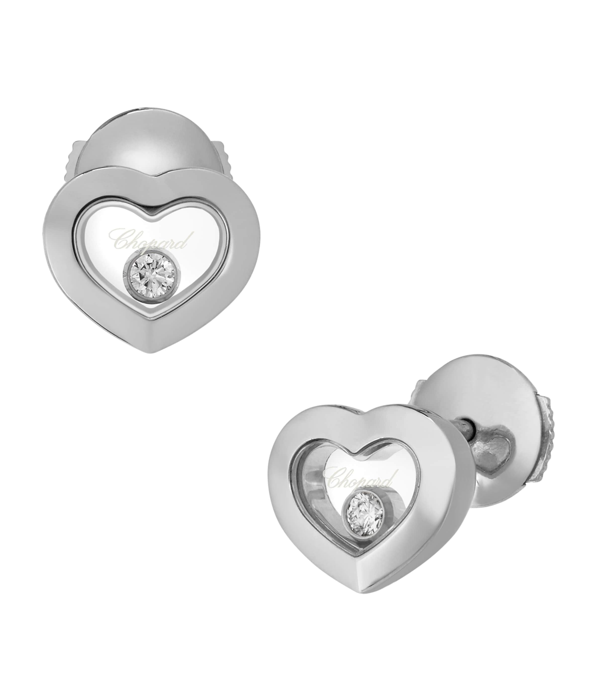 White Gold and Diamond Happy Diamonds Icons Earrings 18K WHITE GOLD Image 3