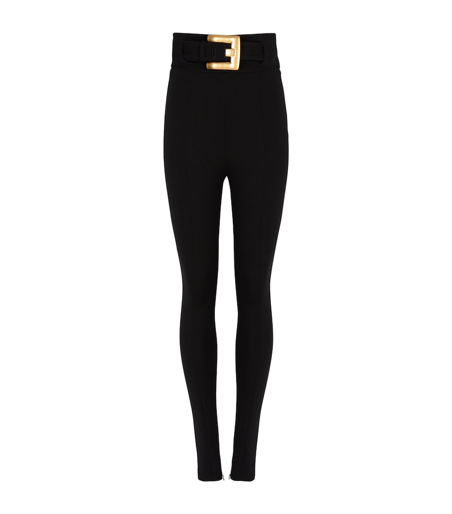 Stretch Belted Slim Trousers 0PA NOIR Image 1