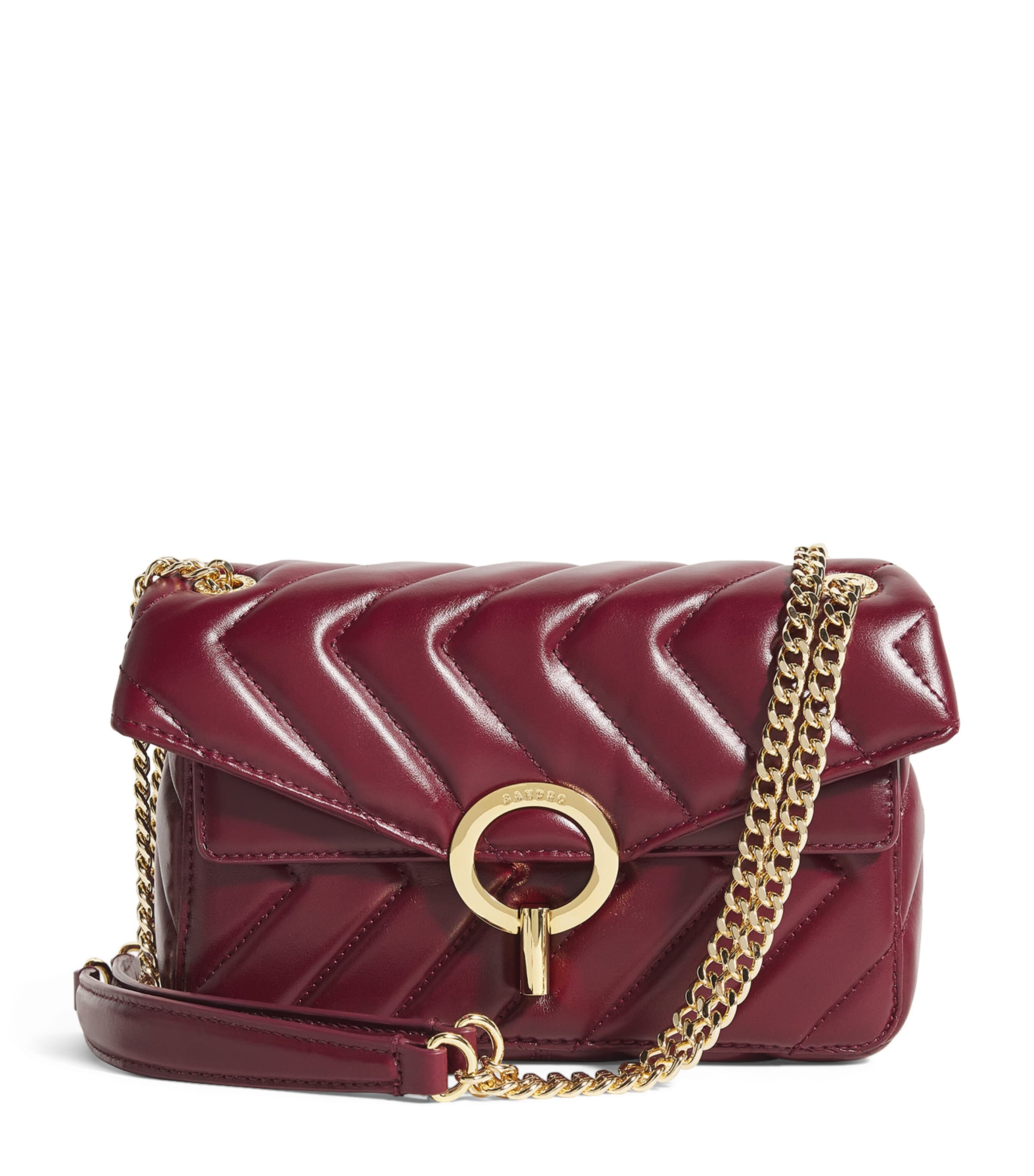 Quilted Leather Yza Shoulder Bag BORDEAUX Image 1
