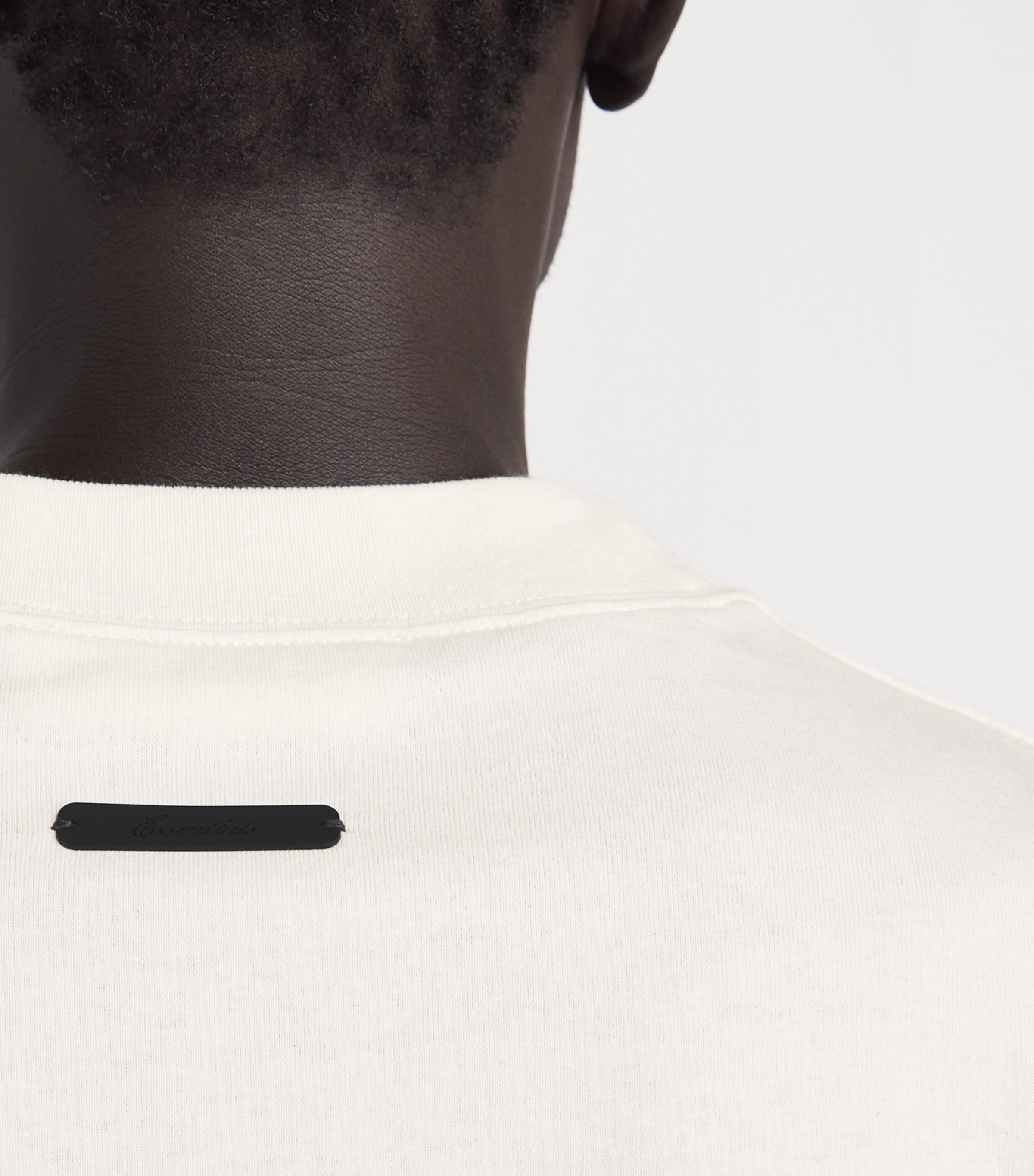 FEAR OF GOD ESSENTIALS Mens Oversized Logo T-Shirt Ivory Image 3