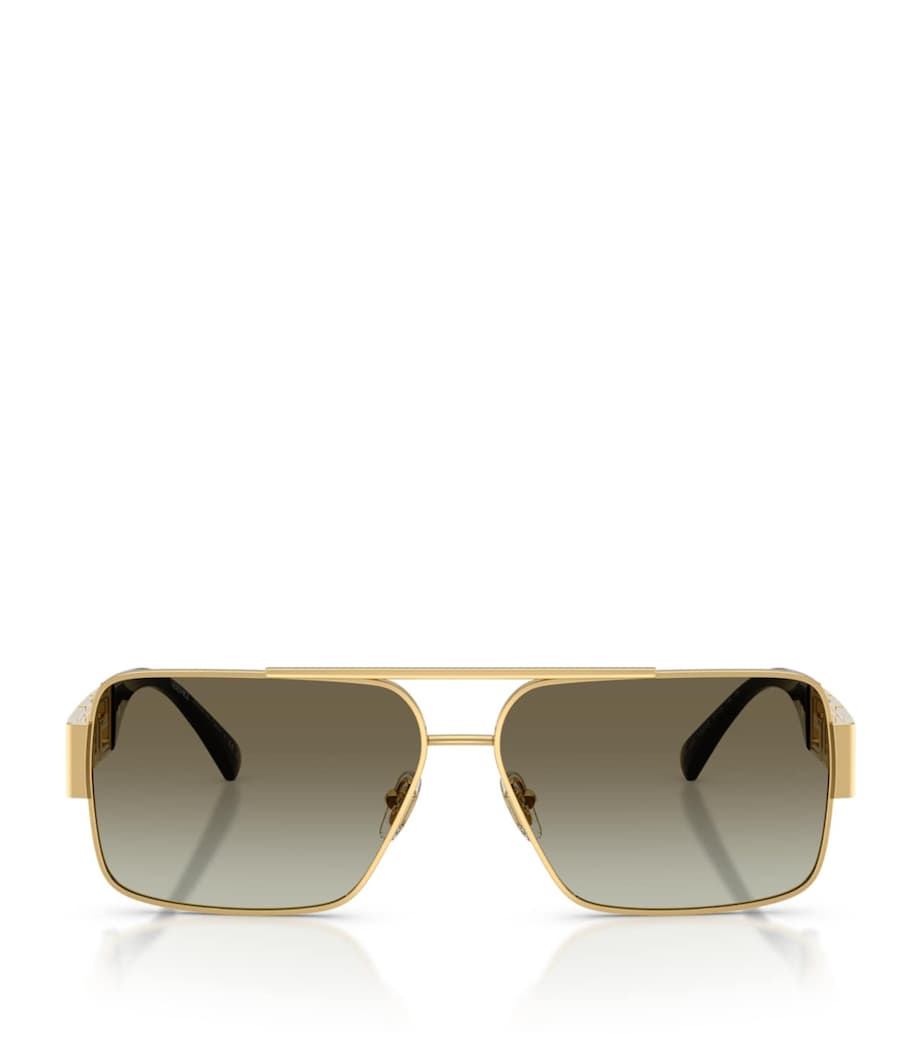 Wire-Frame Rectangular Sunglasses 10028E Image 1