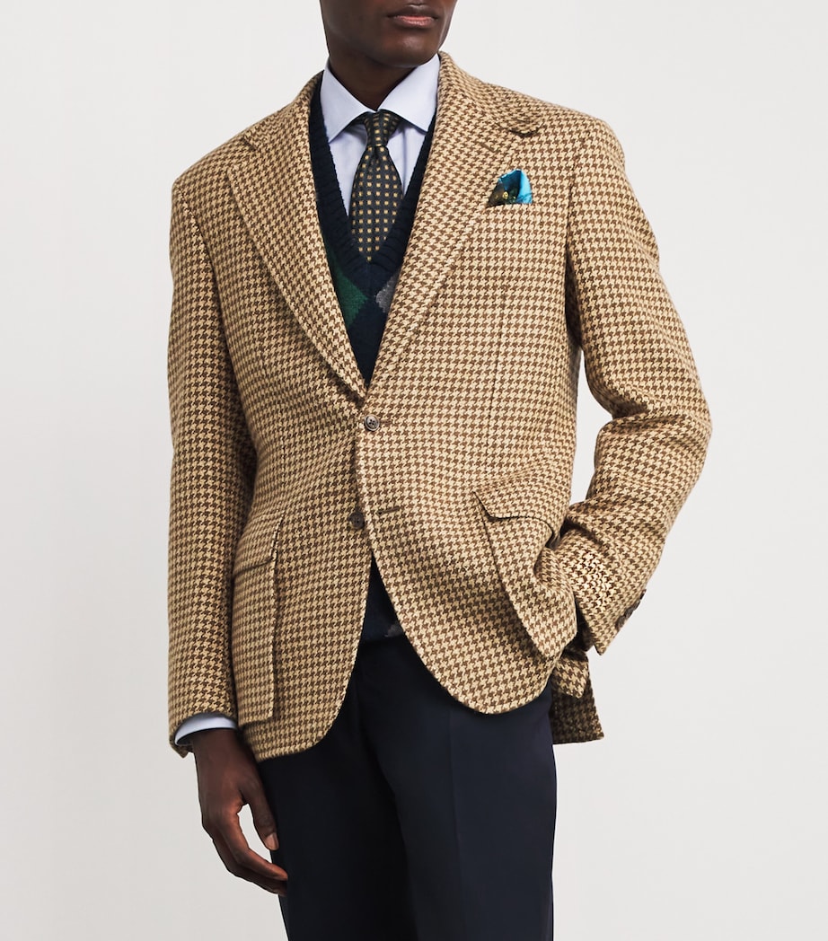 Silk Forest Print Pocket Square GREEN Image 2