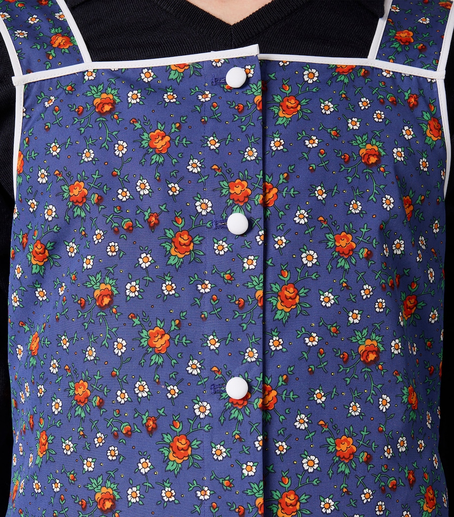 Miu Miu Womens Cotton Poplin Floral Mini Dress Image 5