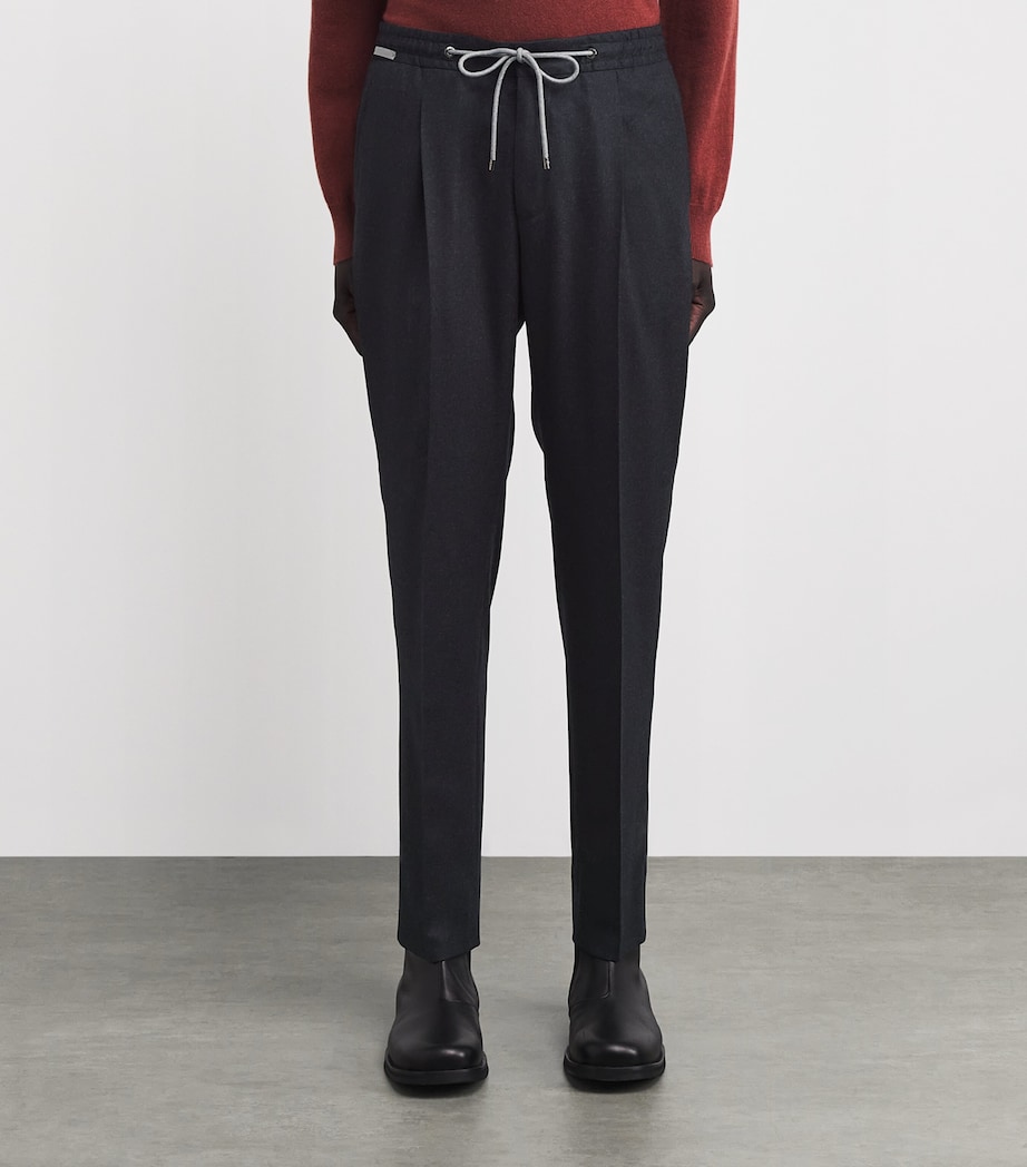 Wool-Cashmere Drawstring Trousers 21 GREY Image 3